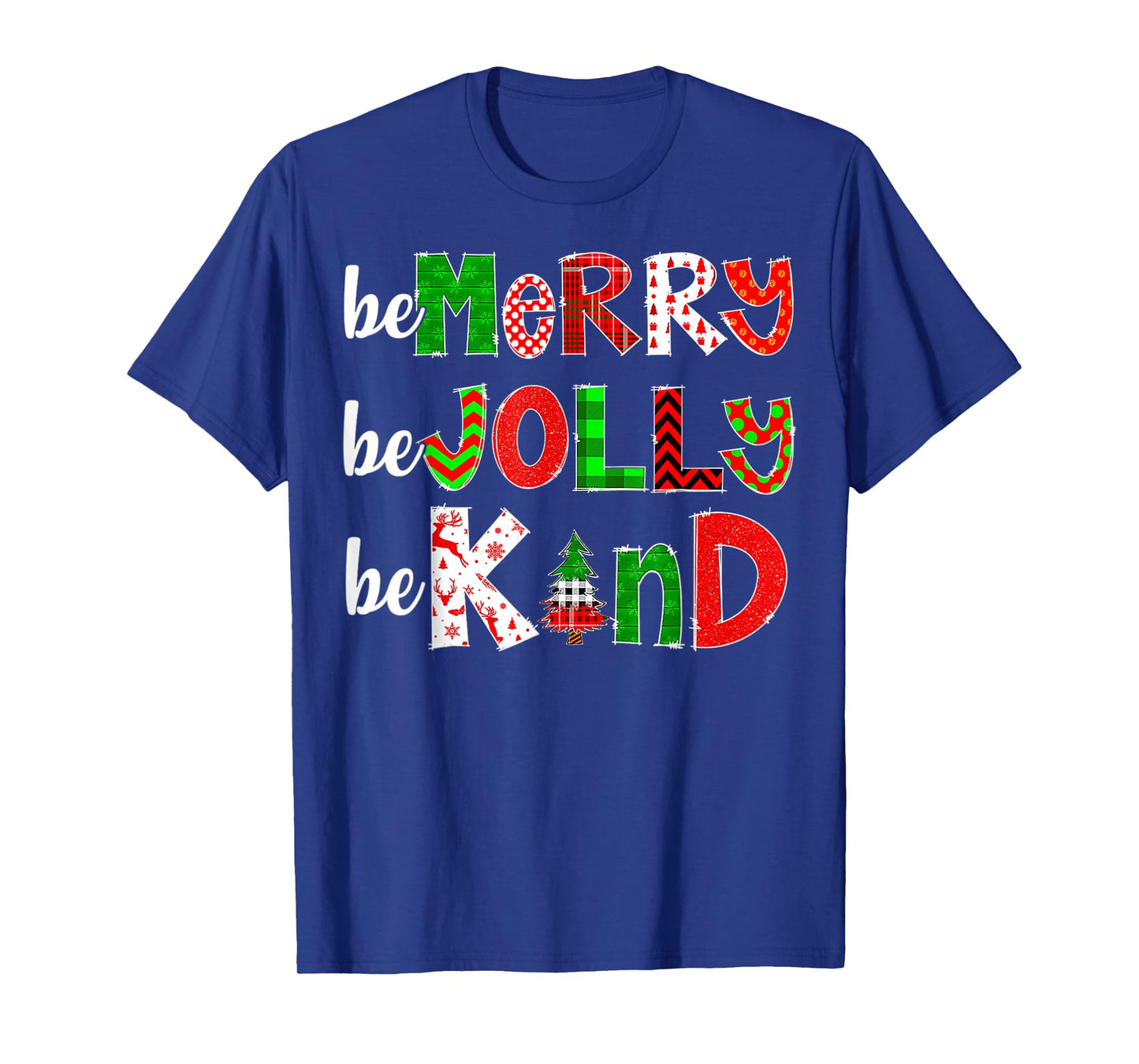Be Merry Be Jolly Be Kind Merry Christmas Teacher Xmas Pjs T-Shirt