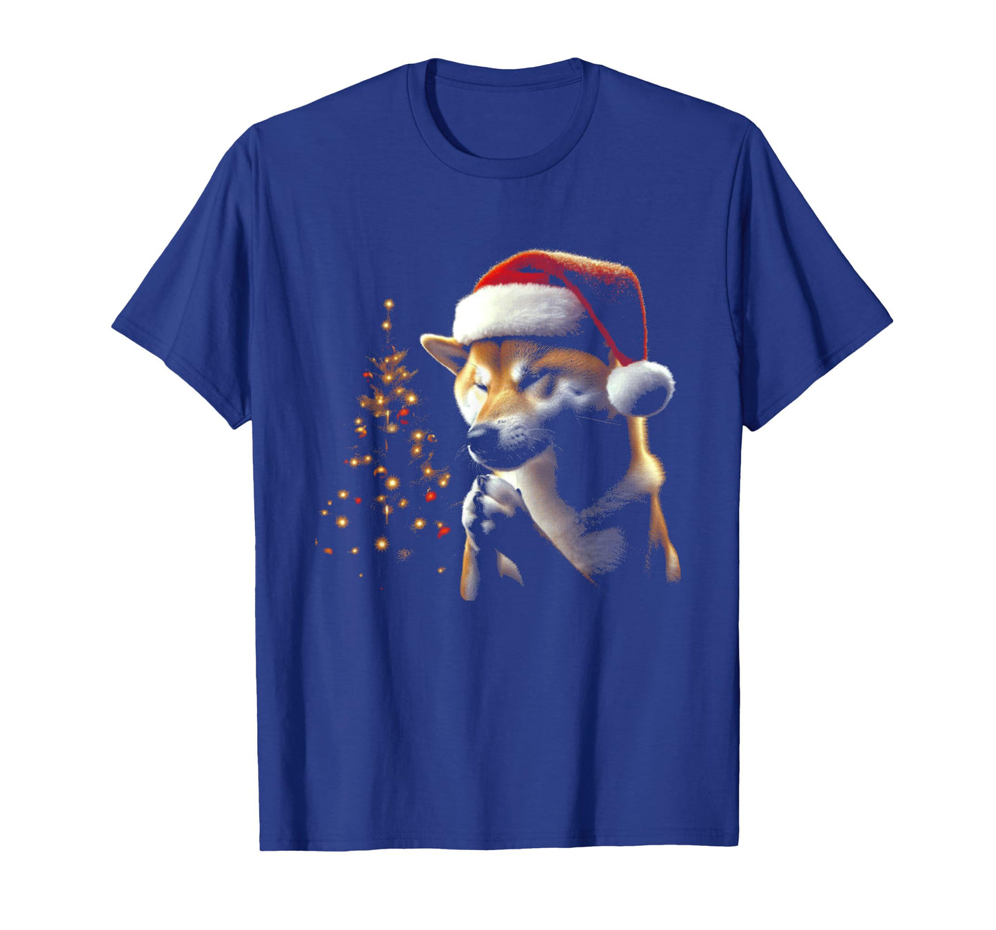 Shiba Inu Dog Santa Hat - Vintage Dog Xmas Christmas Lover Men Women Kids T-Shirt