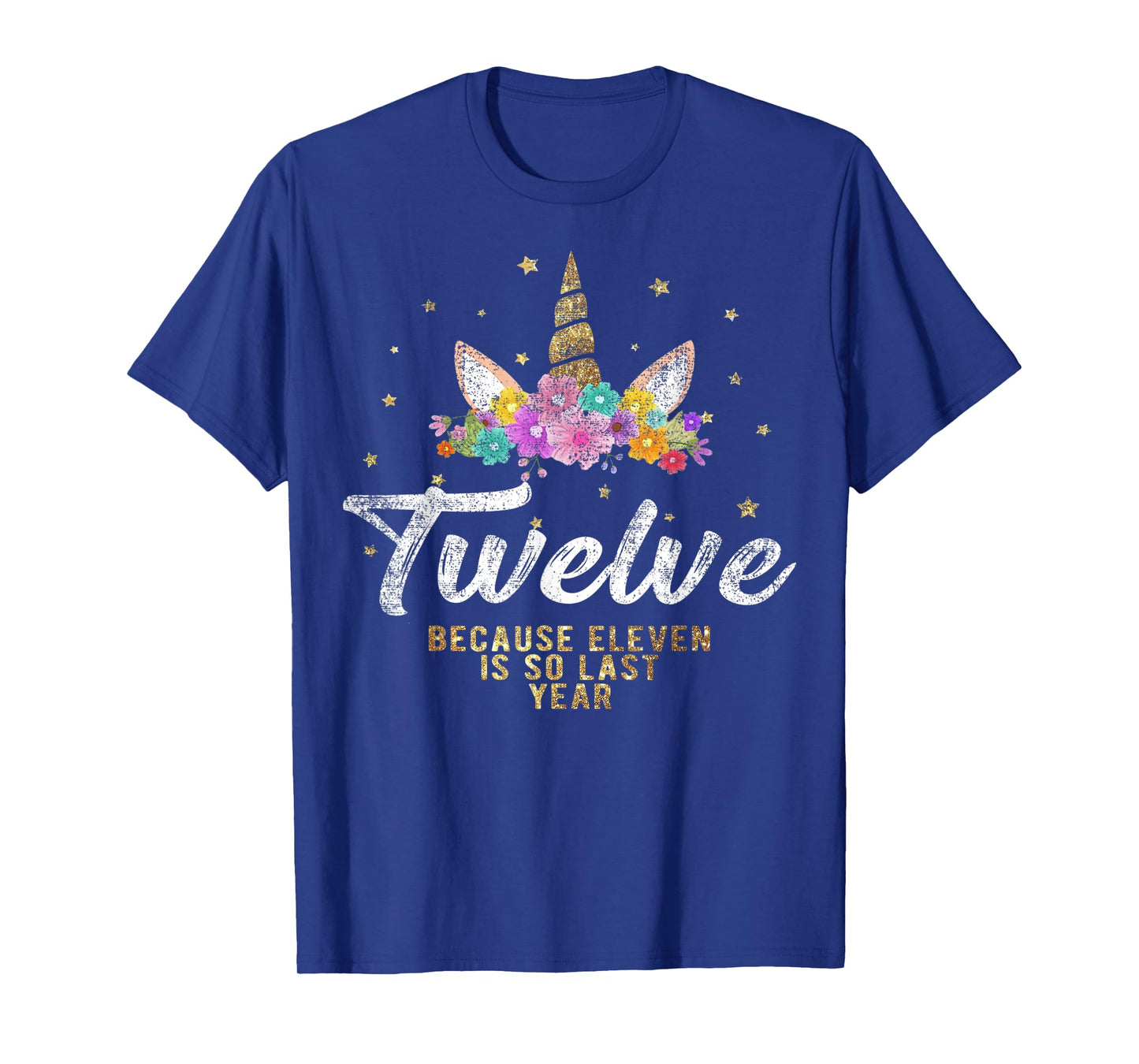 Unicorn Birthday Girl T Shirt For 12 Years Old Tee Gift 12th T-Shirt