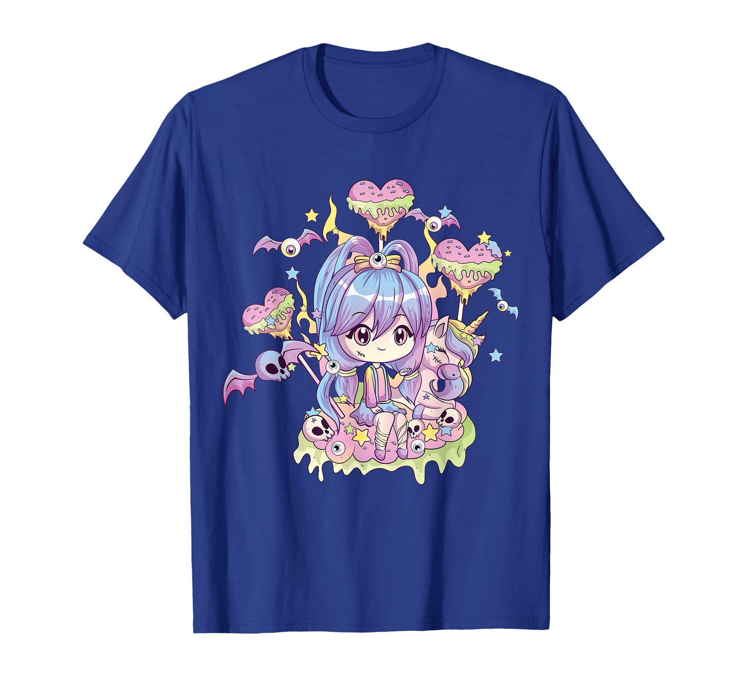 Pastel Goth Cute Creepy Girl Unicorn Kawaii Menhera Witchy T-Shirt