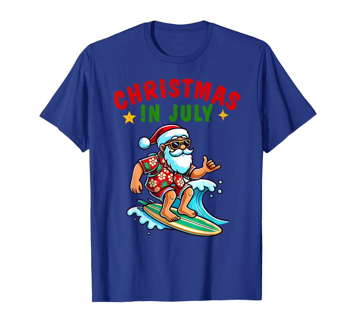 Christmas In July Shirt Boys Kids Santa Surfing Summer Xmas T-Shirt
