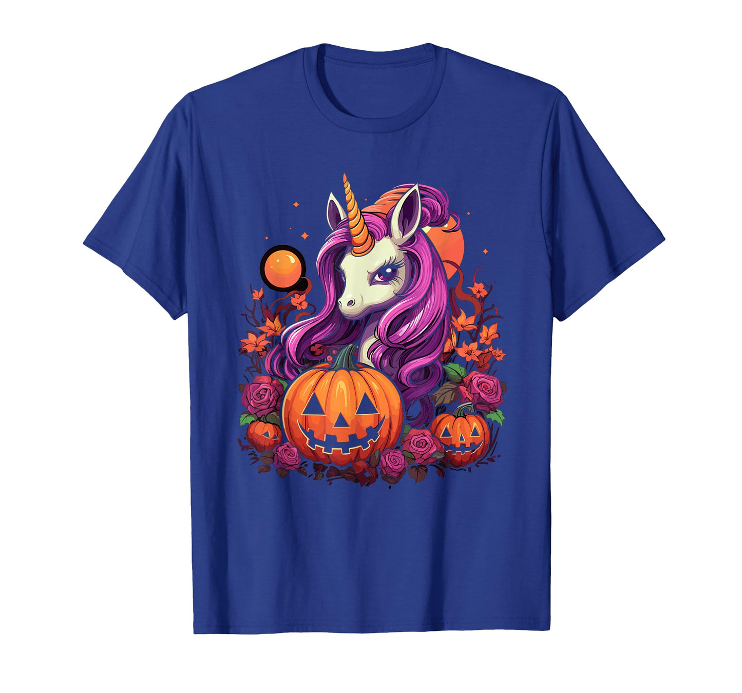 Cute Halloween Girly Halloween Unicorn Halloween Pumpkin T-Shirt