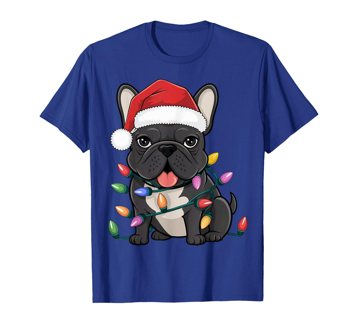 French Bulldog Christmas Lights Xmas Dogs Gifts Men Women T-Shirt