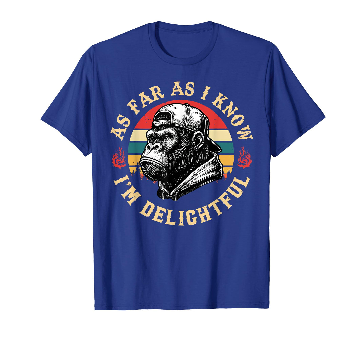 As Far As I Know I'm Delightful Funny Monkey Men Vintage T-Shirt