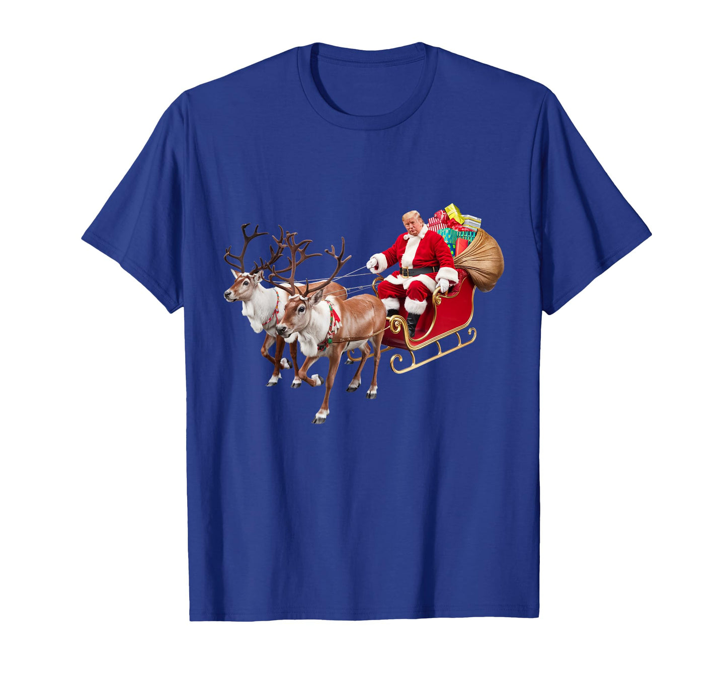 Donald Trump Santa Claus Sleigh Christmas Xmas USA President T-Shirt