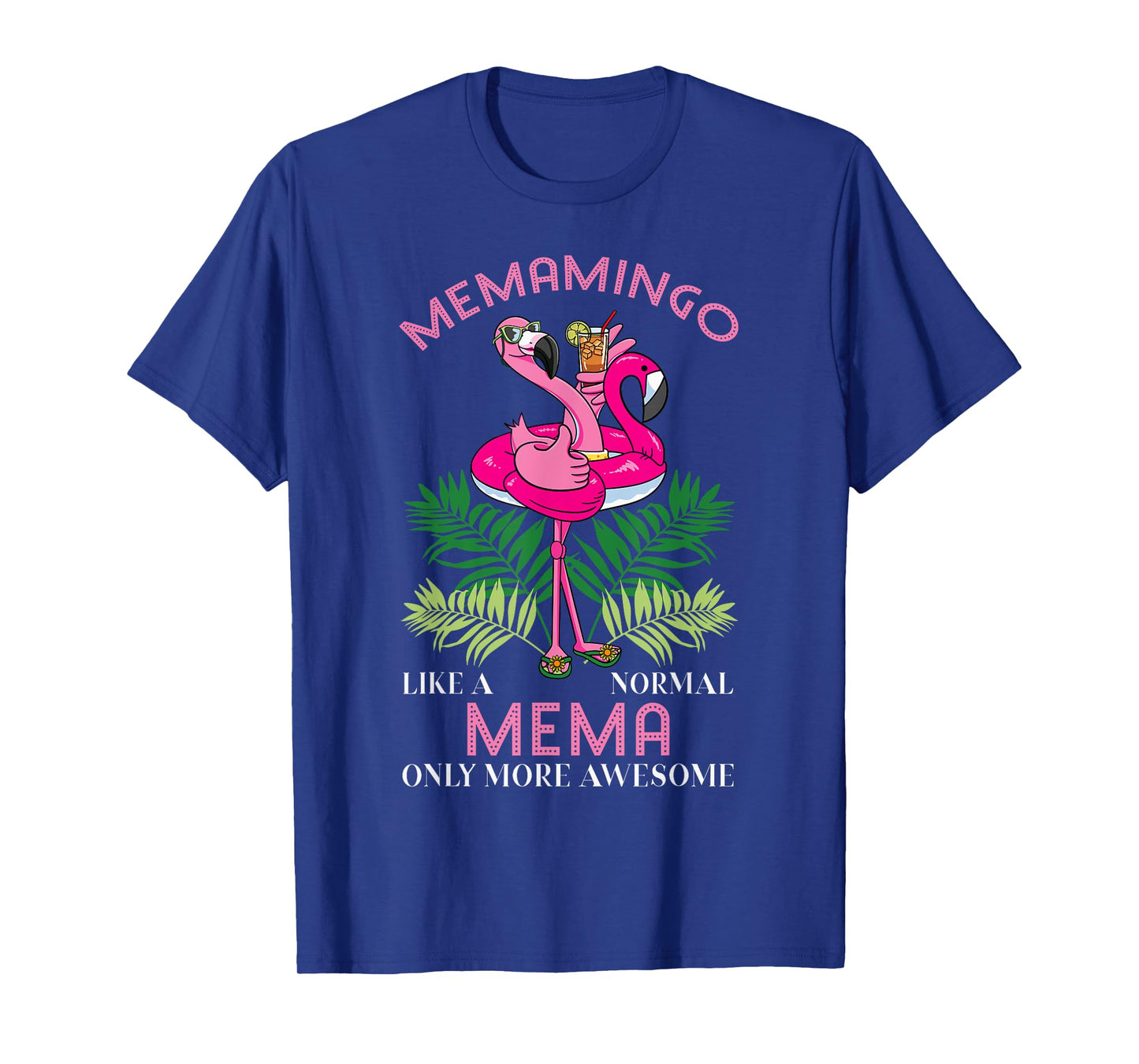 Memamingo Mema Flamingo Lover Grandma Grandmother Grandmommy T-Shirt