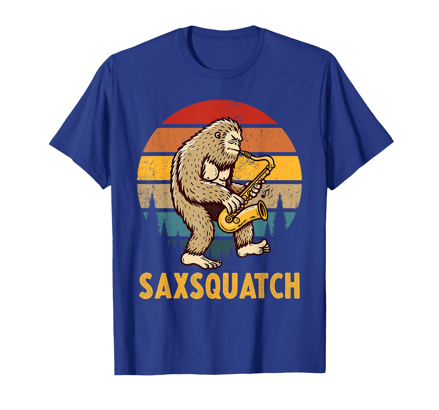 Funny Bigfoot Saxophone Player Marching Band Saxsquatch T-Shirt
