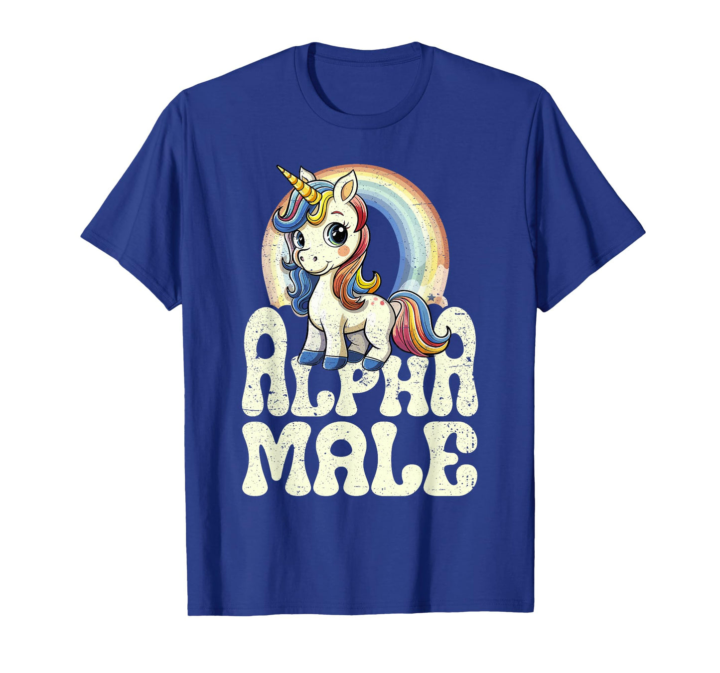 Alpha Male Unicorn Funny Sarcastic Ironic Weird Y2K Humor T-Shirt