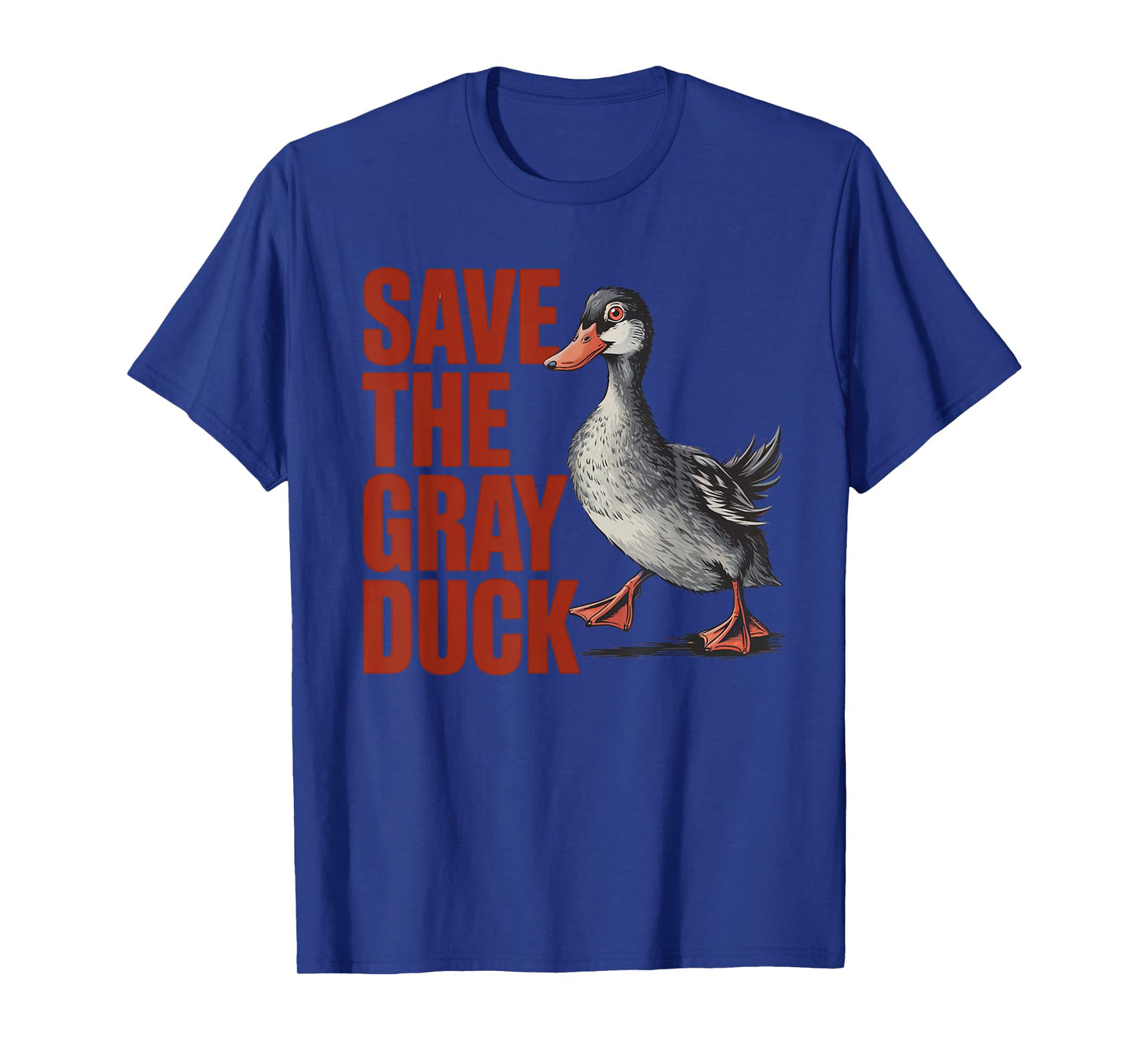 Save The Gray Duck Wildlife Conservation Duck Art T-Shirt