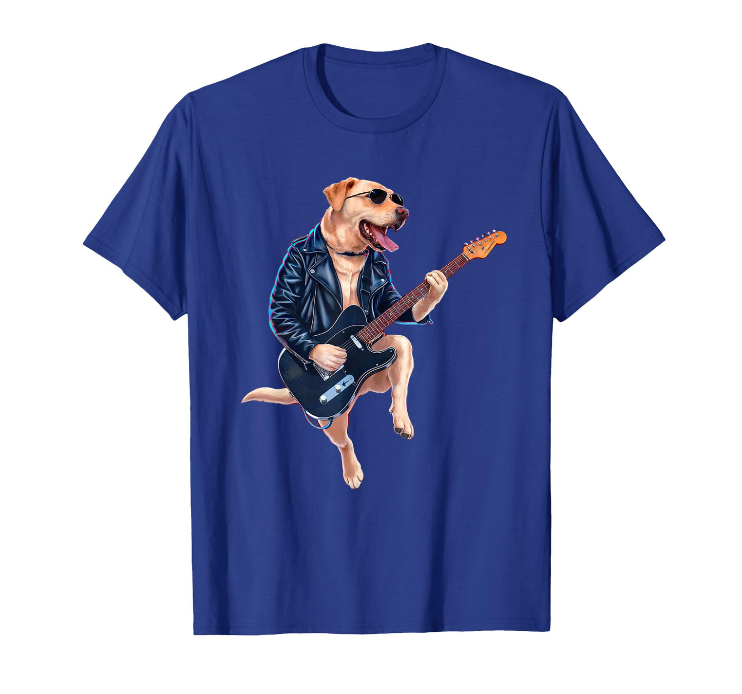 Labrador Retriever Rock Star Guitarist Electric Guitar T-Shirt