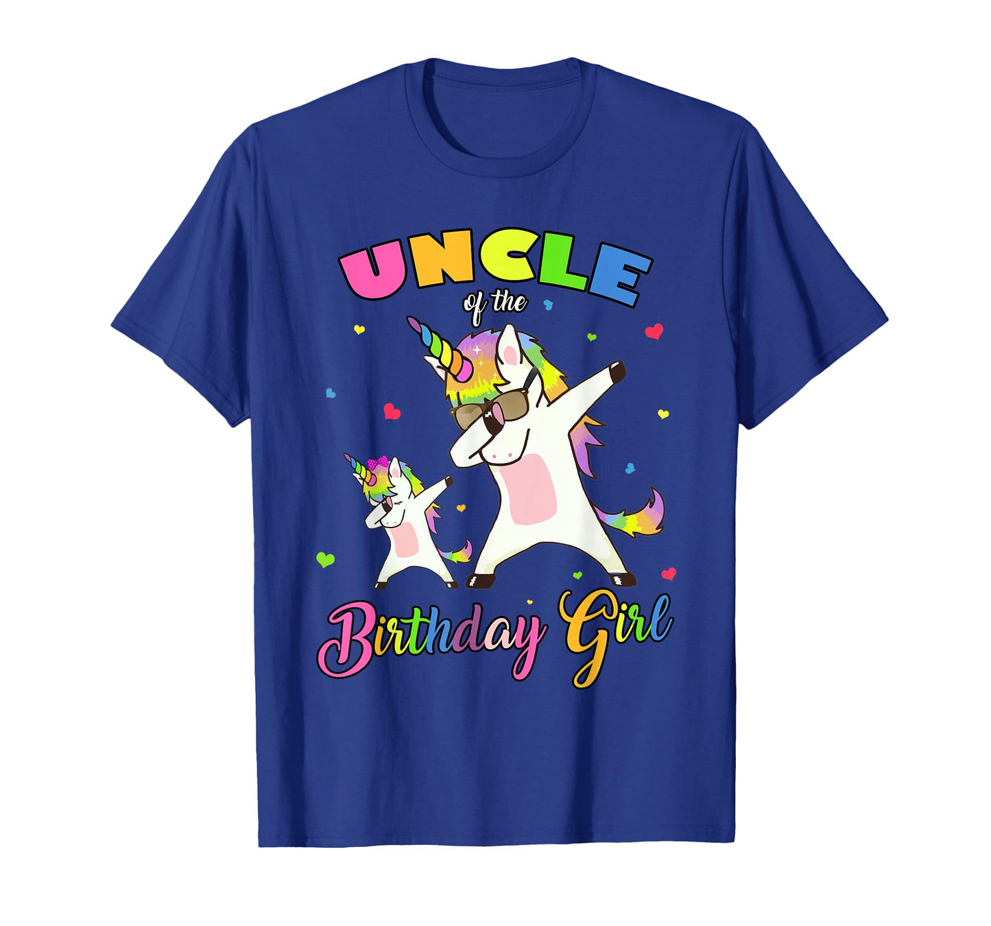 Uncle of the Birthday Girl Dabbing Unicorn Birthday Princess T-Shirt