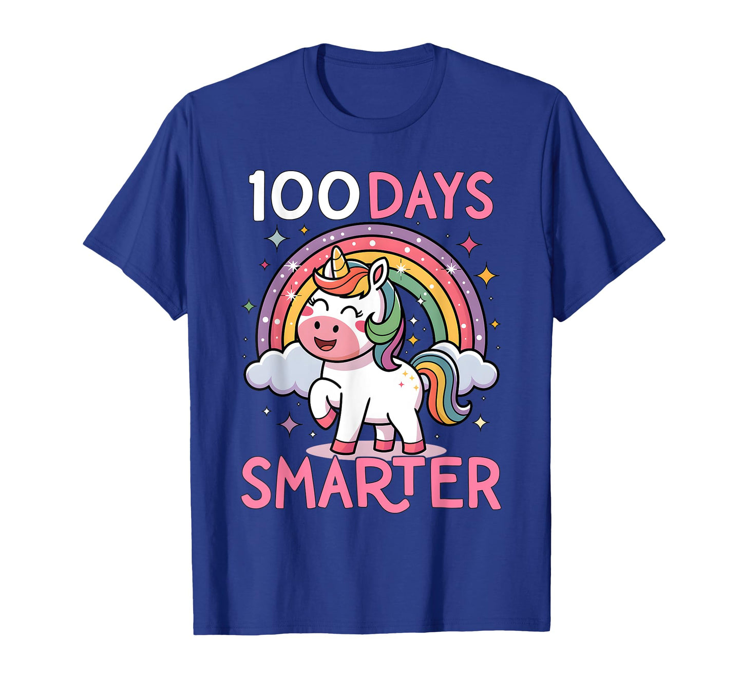 100 Days Smarter Unicorn Girls Teacher 100th Day of School T-Shirt