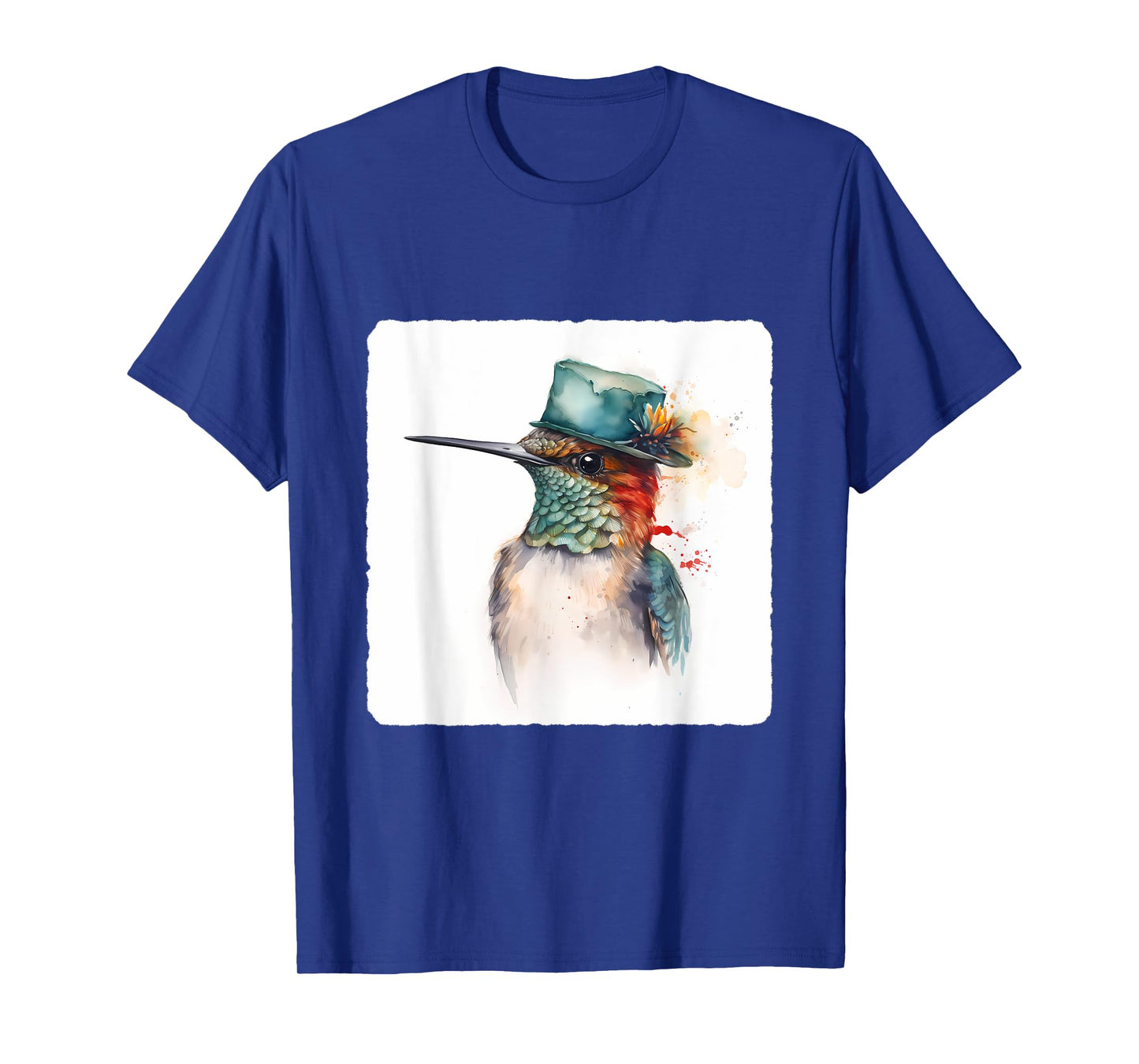 A Hummingbird Wearing A Hat. Hummingbird Donning A Hat, Bird T-Shirt