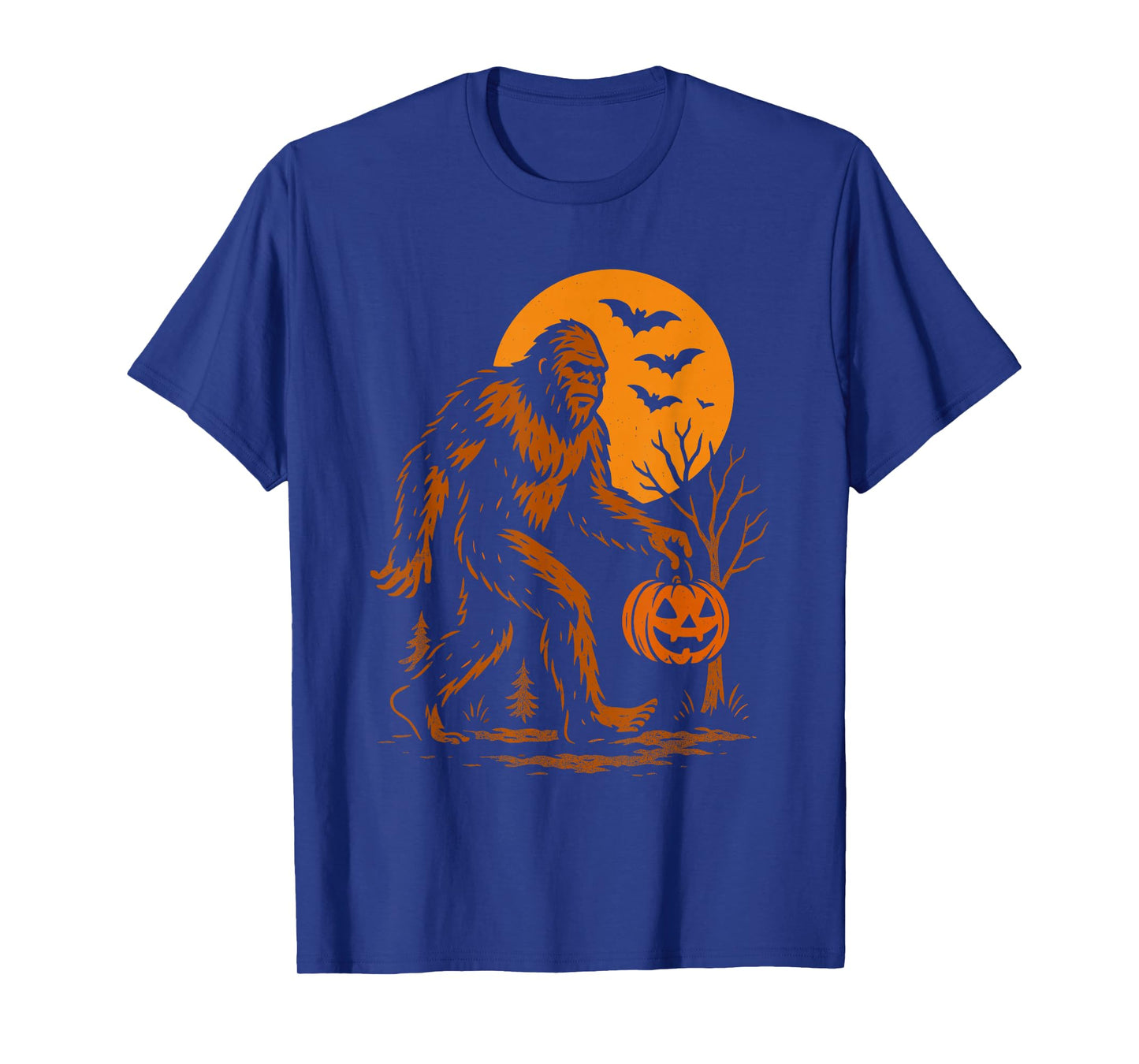 Bigfoot Halloween Sasquatch Jack O Lantern T-Shirt