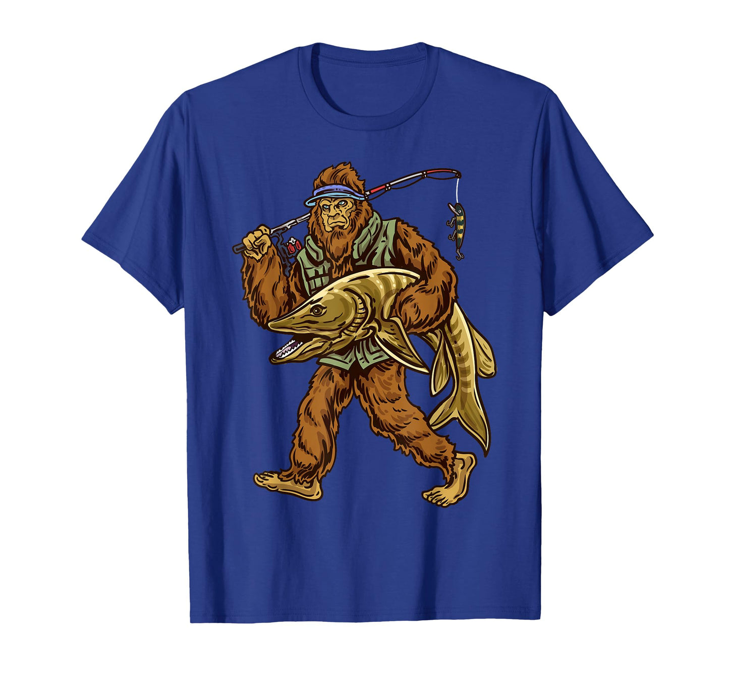 Muskie Fishing Bigfoot Musky Hunting Fishermen T-Shirt
