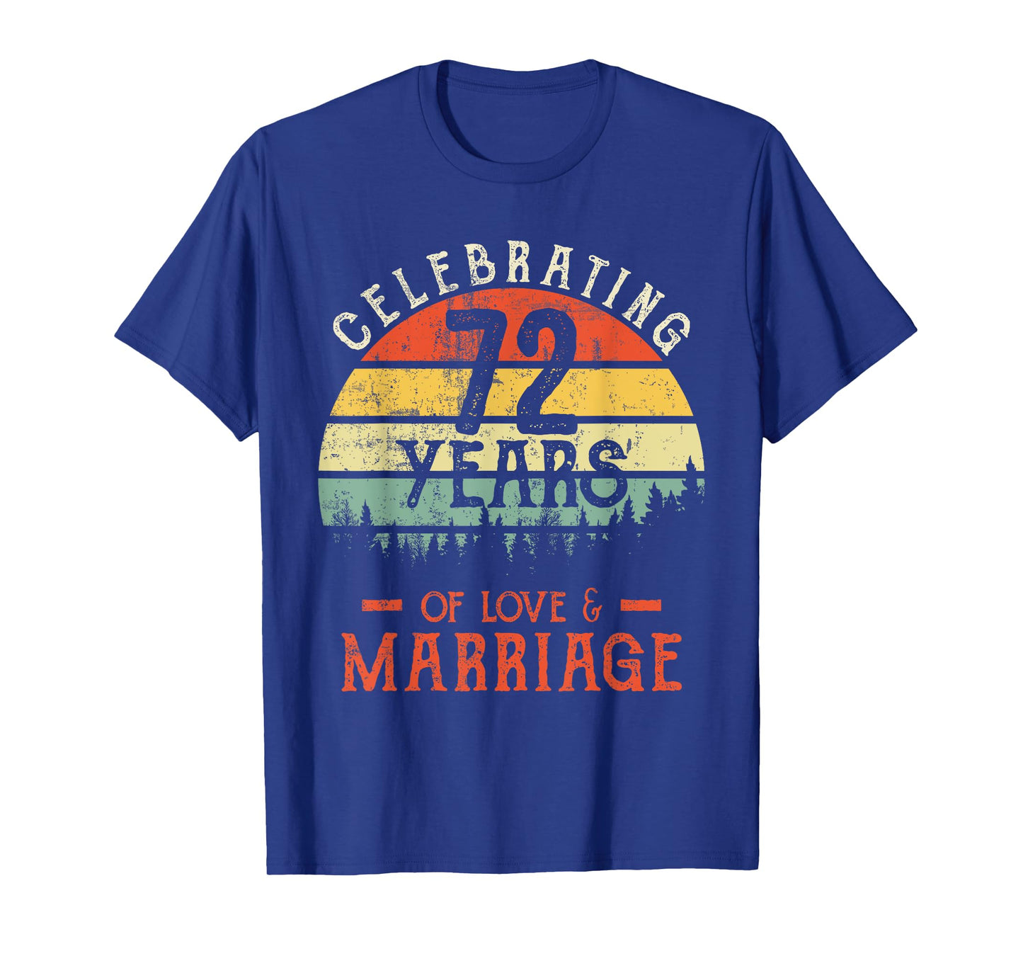 celebrating 72 years of love wedding Anniversary Squad party T-Shirt