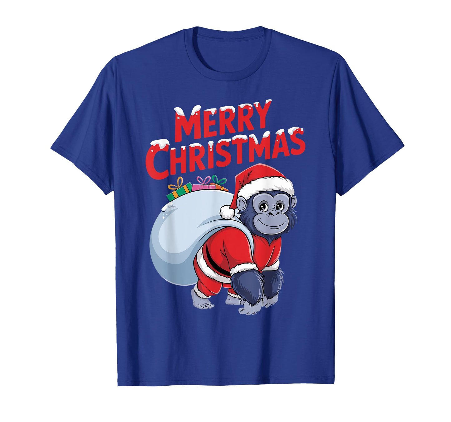 Xmas Gorilla Santa on Gorilla Christmas T-Shirt