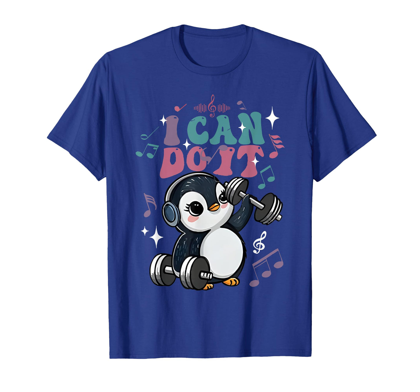 i can do it funny penguin deadlift weight lifting workout T-Shirt