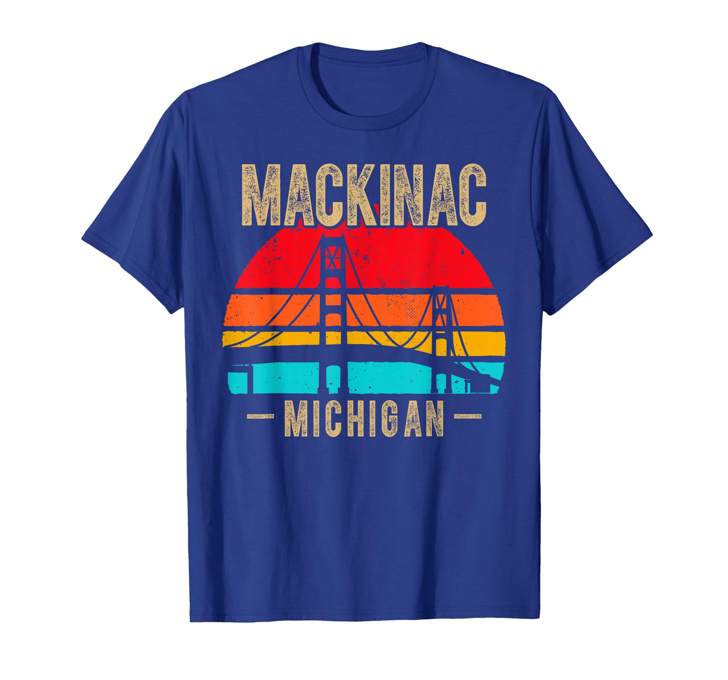Mackinac Bridge Mackinaw Retro Vintage Michigan Souvenir T-Shirt