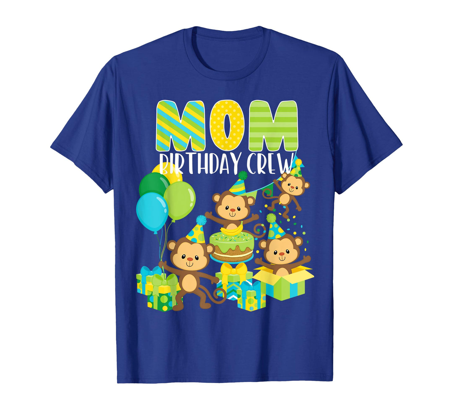 Birthday Monkey Mom Birthday Crew Bday Party Family Matching T-Shirt