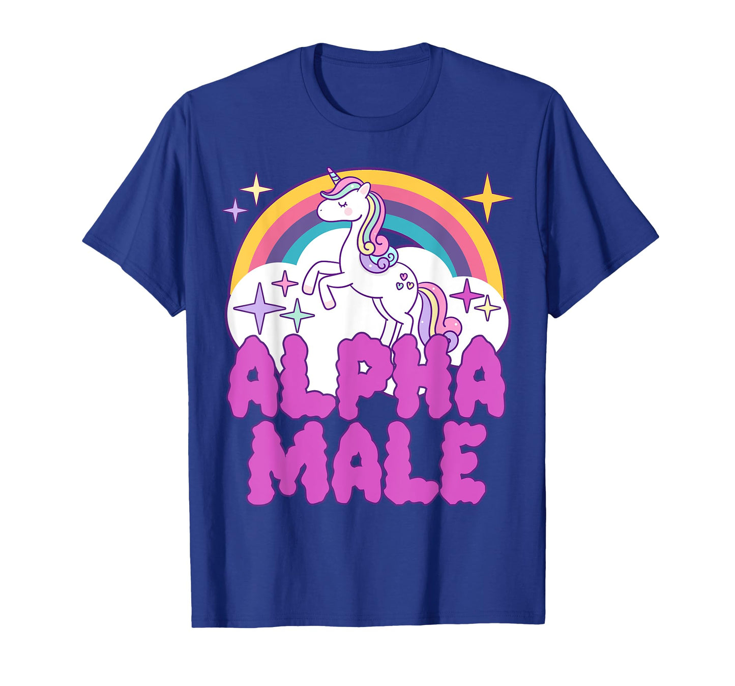 Ironic Alpha Male Unicorn Rainbow Funny Meme T-Shirt