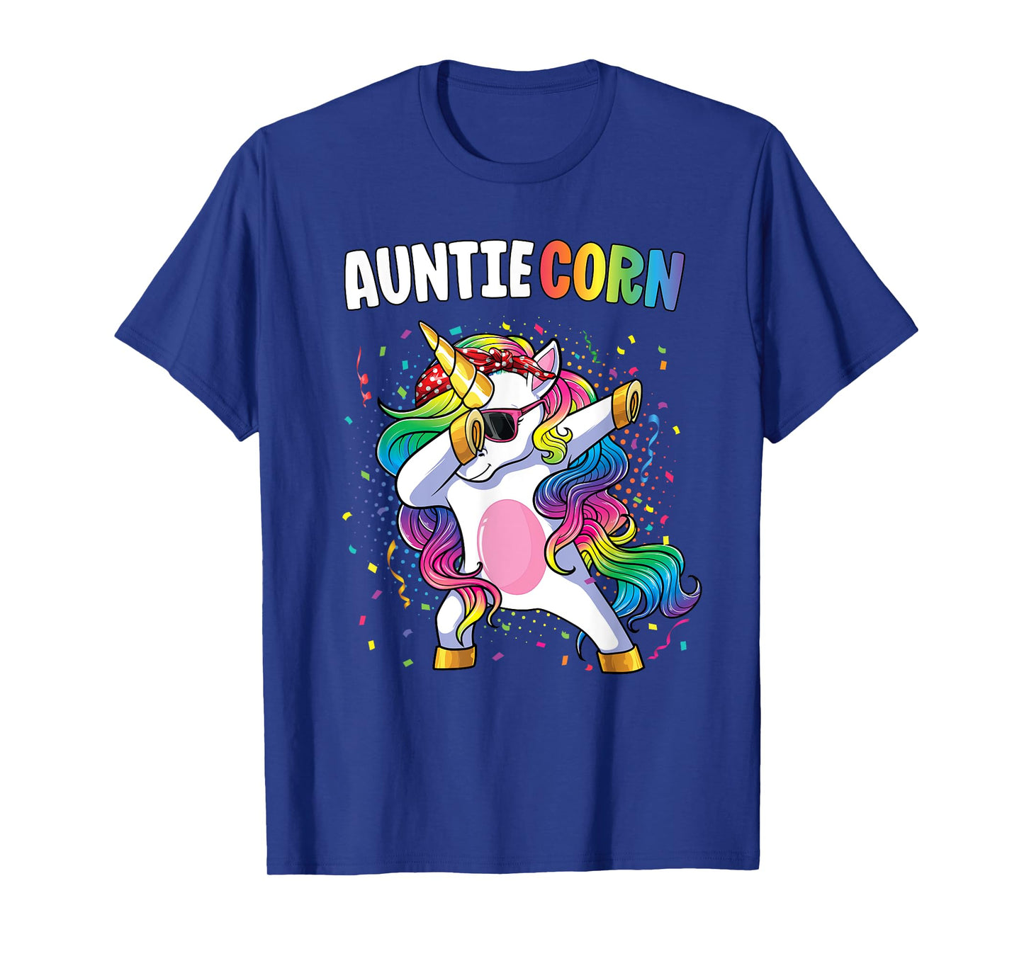 Auntiecorn Women Shirt Unicorn Birthday Dabbing Unicorn Aunt T-Shirt