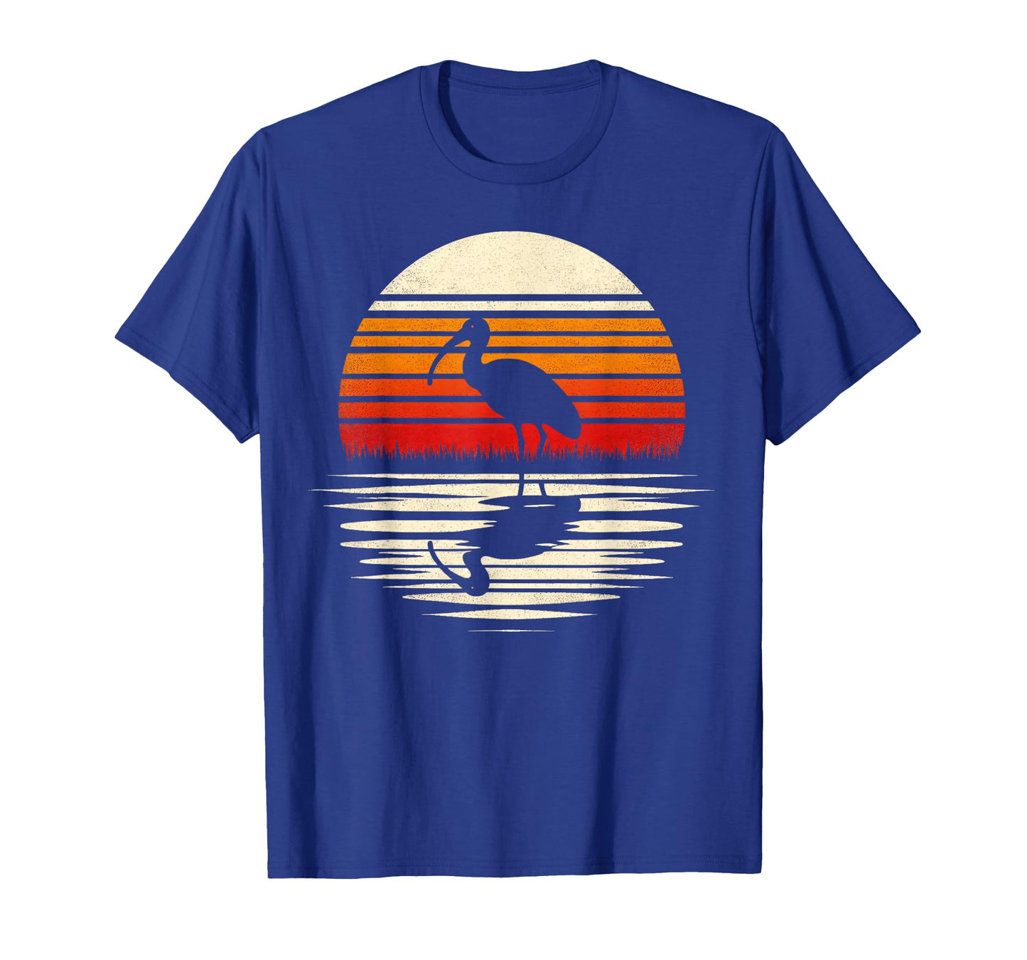 Ibis Bird Sunset Retro Style Safari Vintage 70s T-Shirt