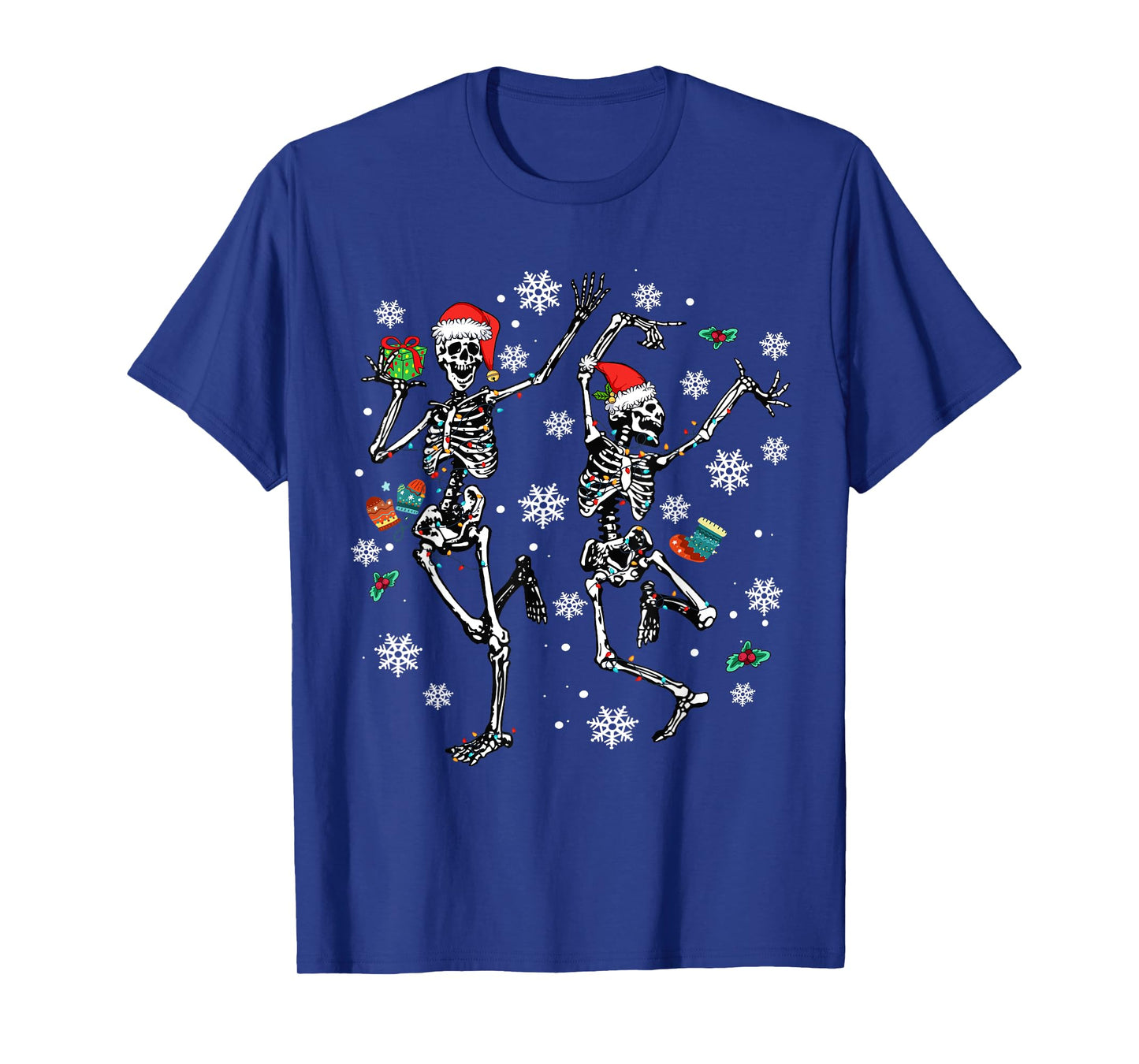 Cute Christmas Skeleton Dancing Xmas 2025 Men Women Kids T-Shirt
