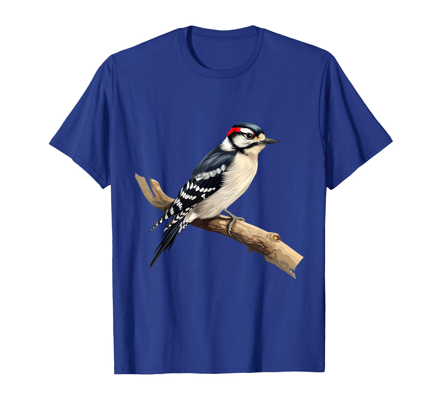 I Like Birds Apparel Downy Woodpecker Bird Lover T-Shirt - Unisex-Adults, Kids - Black - Short Sleeve - Classic Fit - Medium - US Size 6