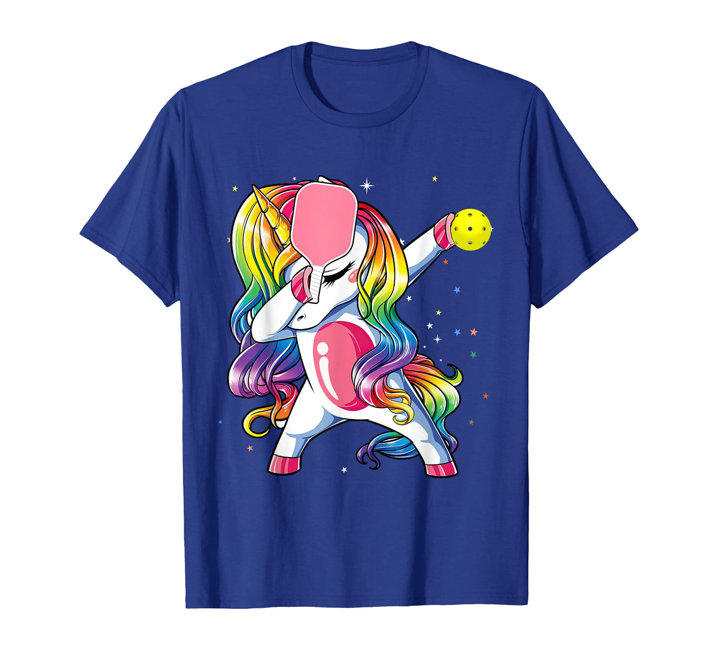 Dabbing Unicorn Playing Pickleball Player Lover Matching Kid T-Shirt