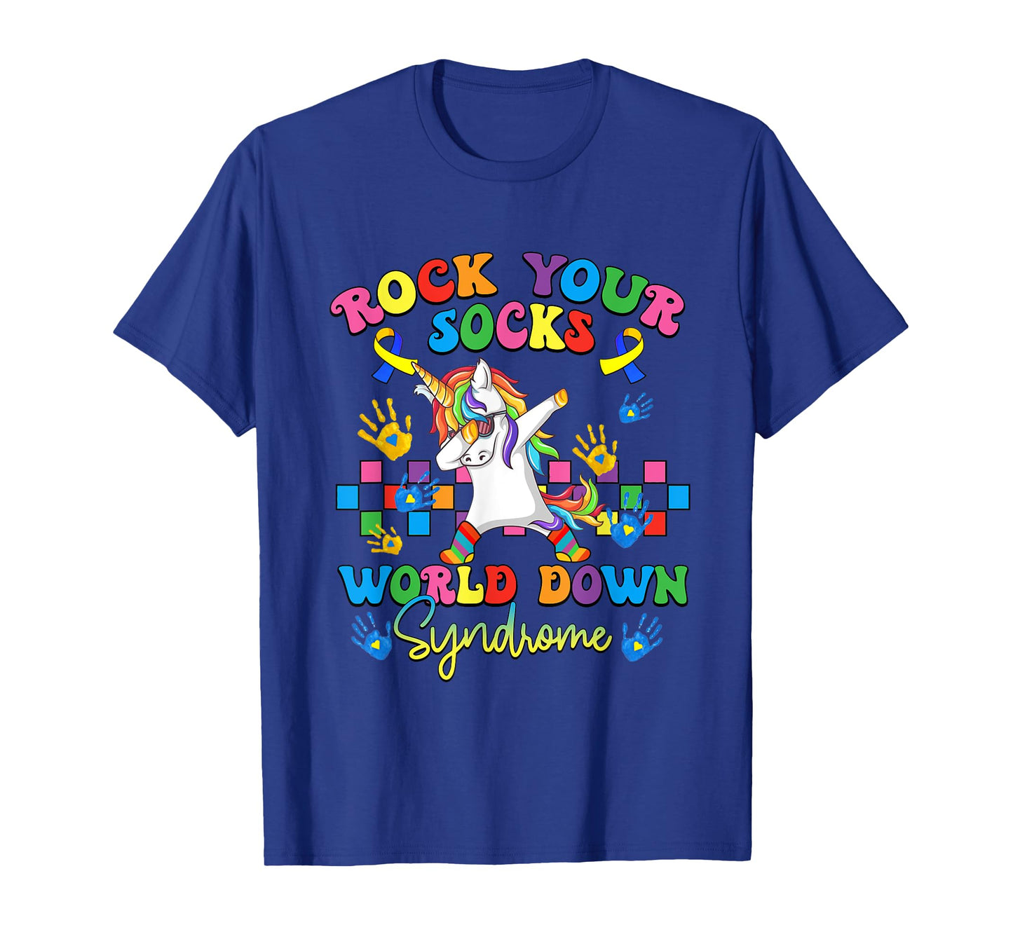 Unicorn Rock Your Socks World Down Syndrome Awareness T-Shirt