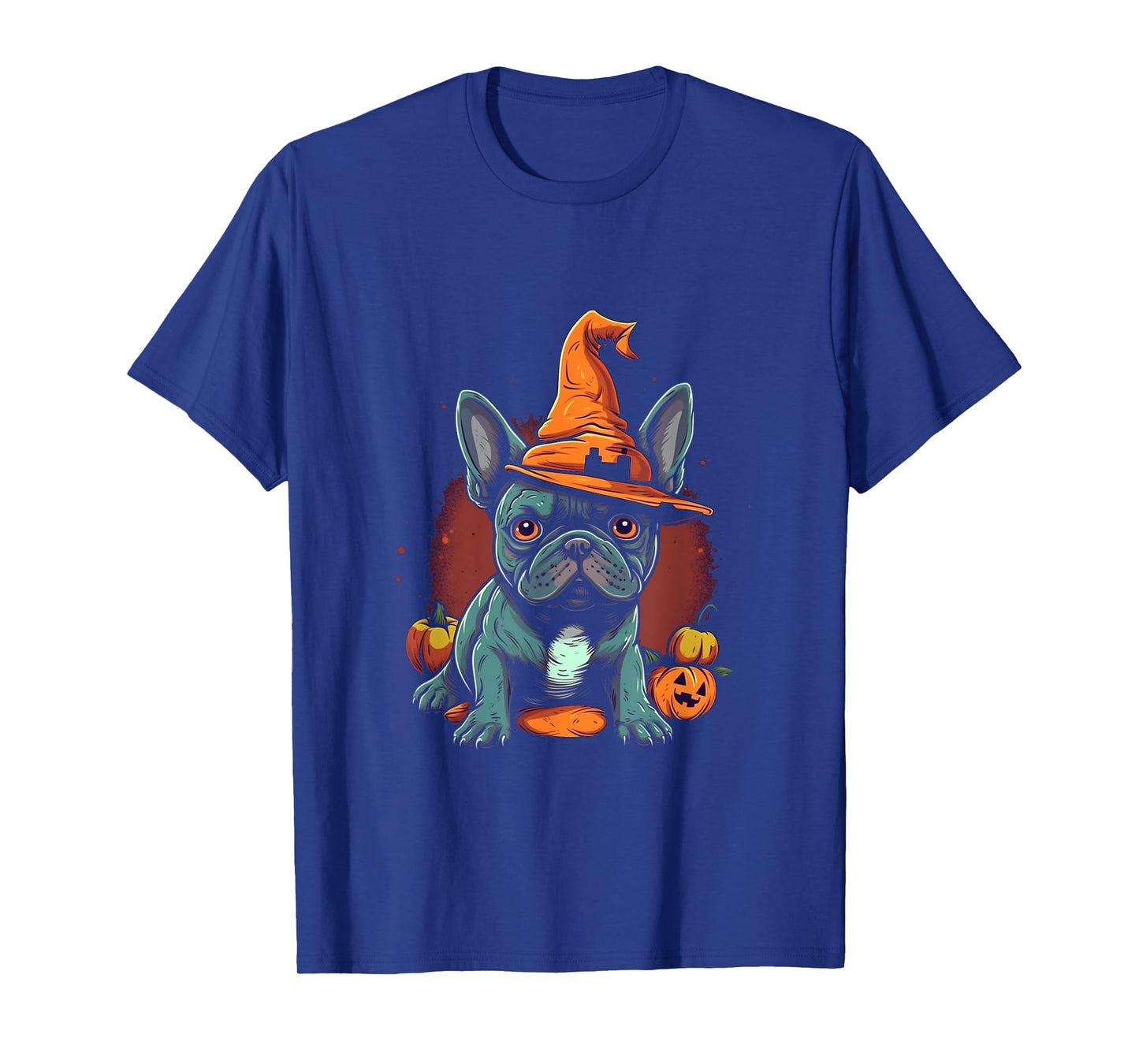 French Bulldog Witch Hat Halloween Costume Dog Lover Puppy T-Shirt for Men Women Kids