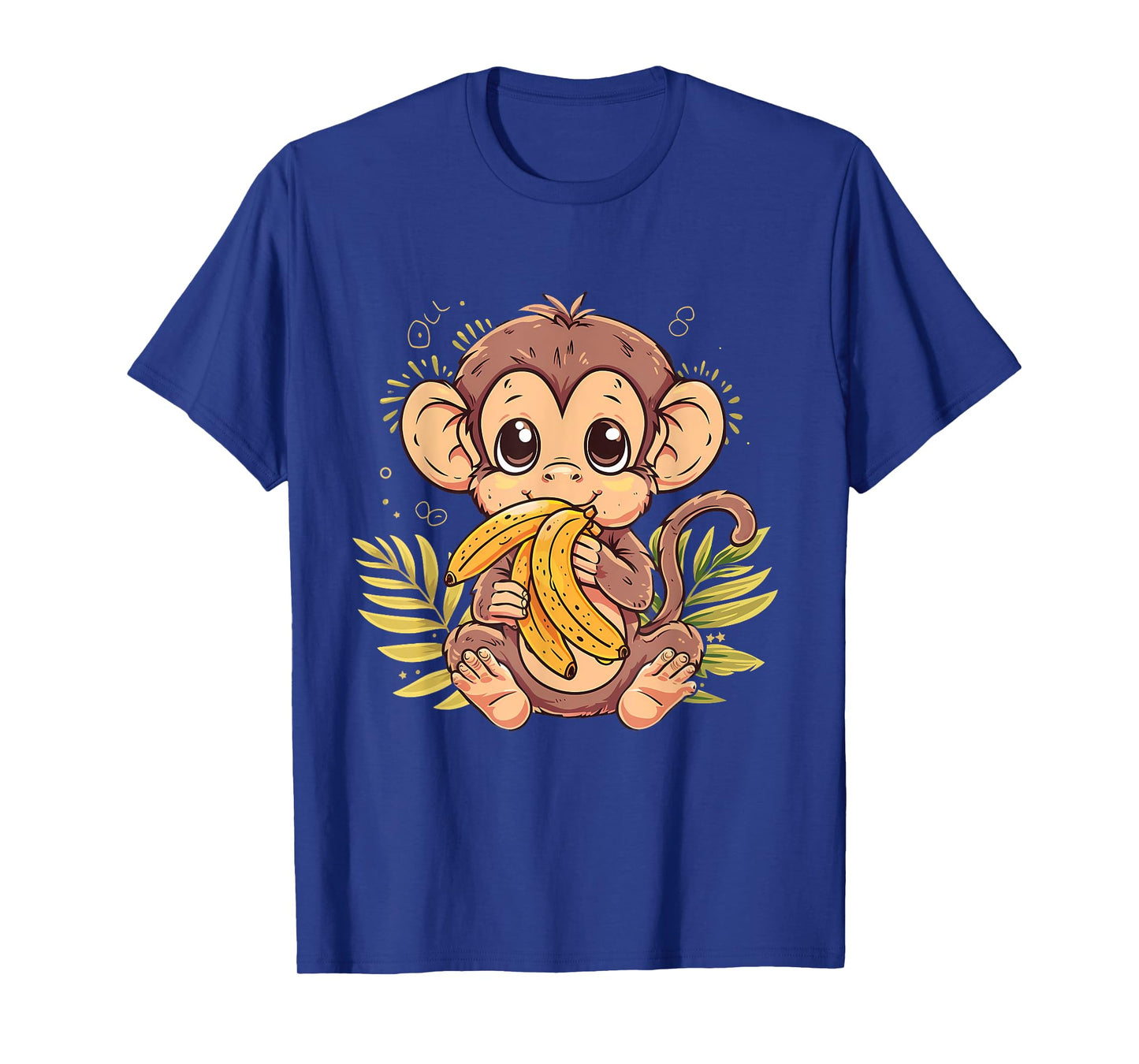 Banana Monkey Bananas Fruit Artwork Cute Monkey Drawing T-Shirt