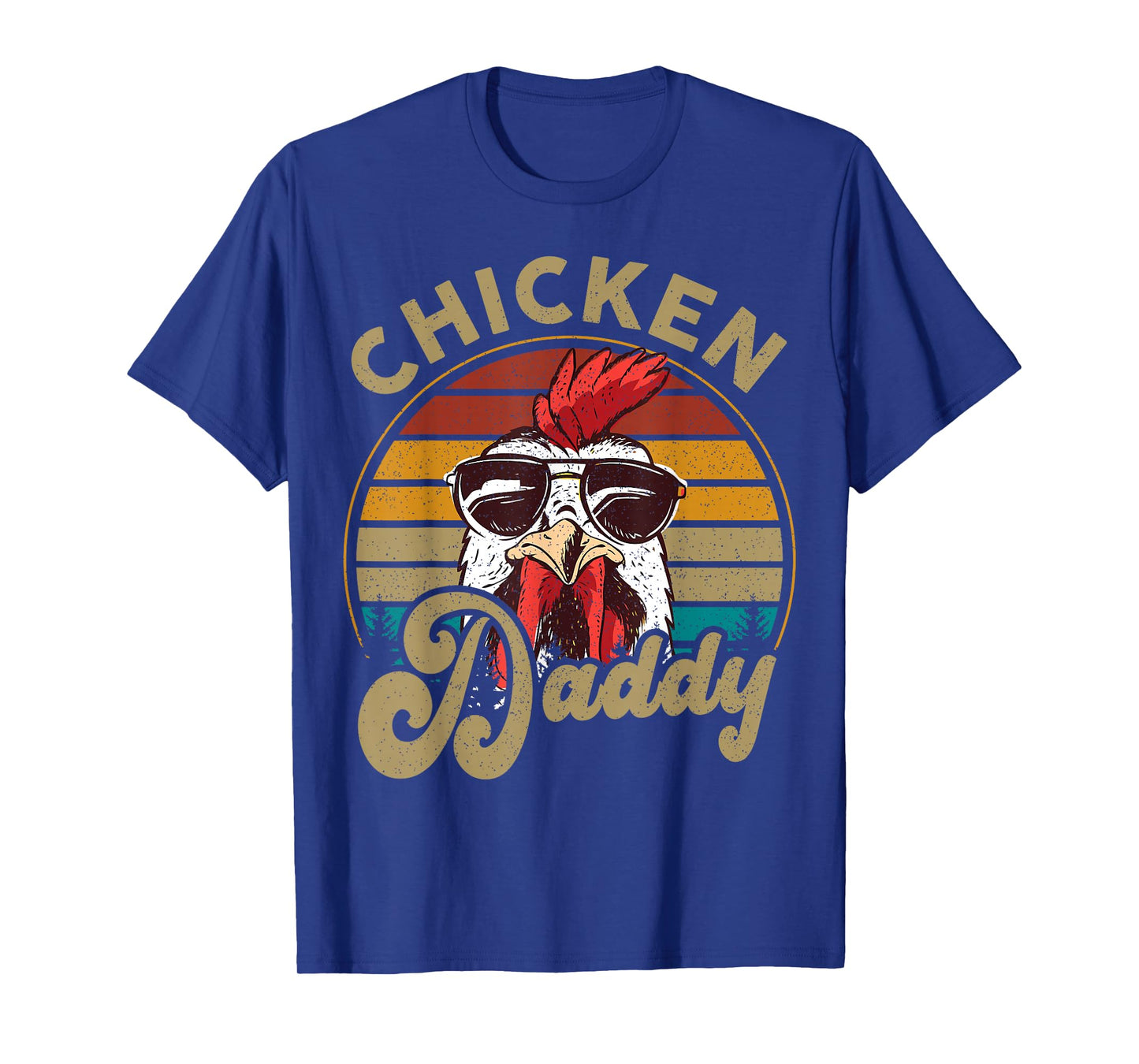 Chicken-Shirt Rooster Daddy Vintage Farmer Funny Dad Father T-Shirt