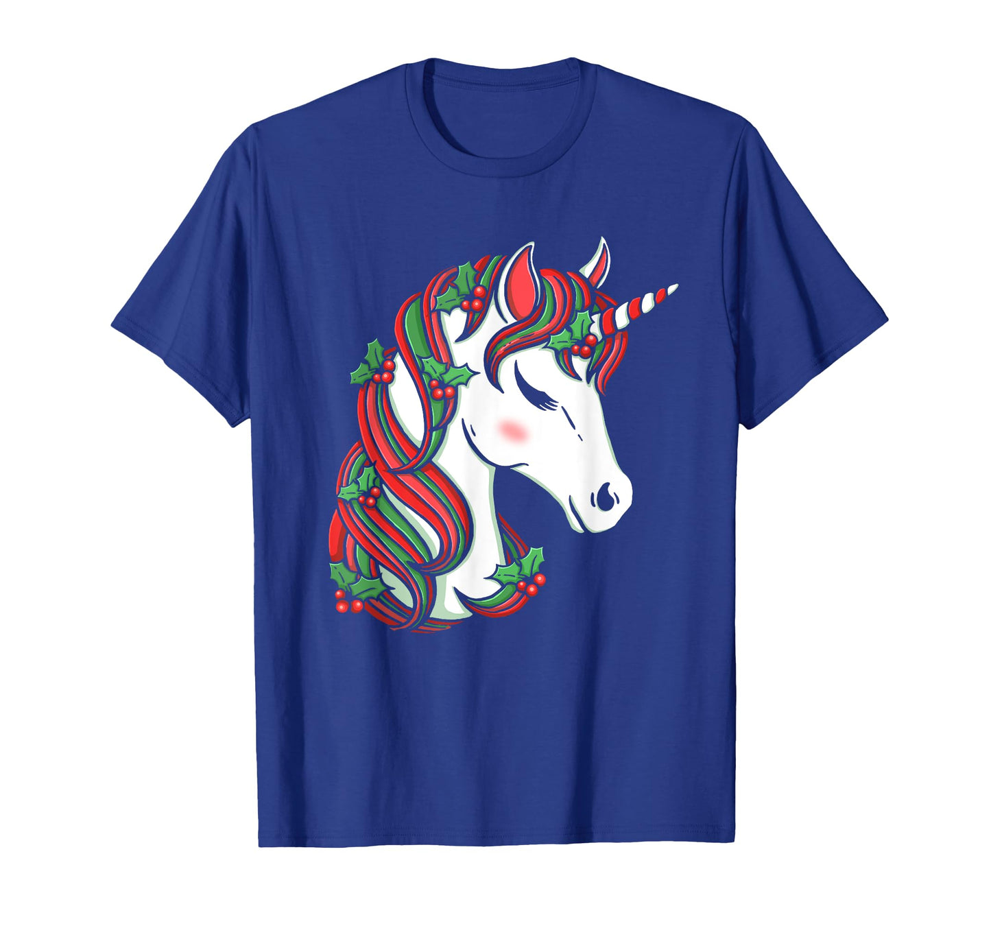 Cute Candy Cane Unicorn Christmas Matching Top T-Shirt