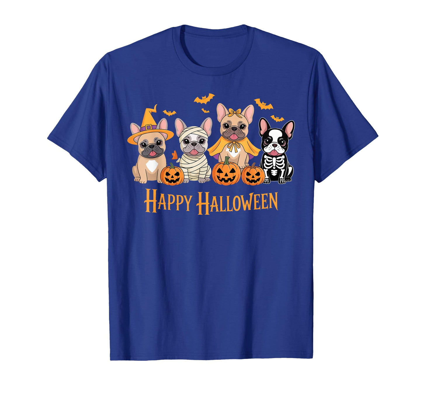 Halloween French Bulldog Dogs Pumpkin Funny Gifts T-Shirt