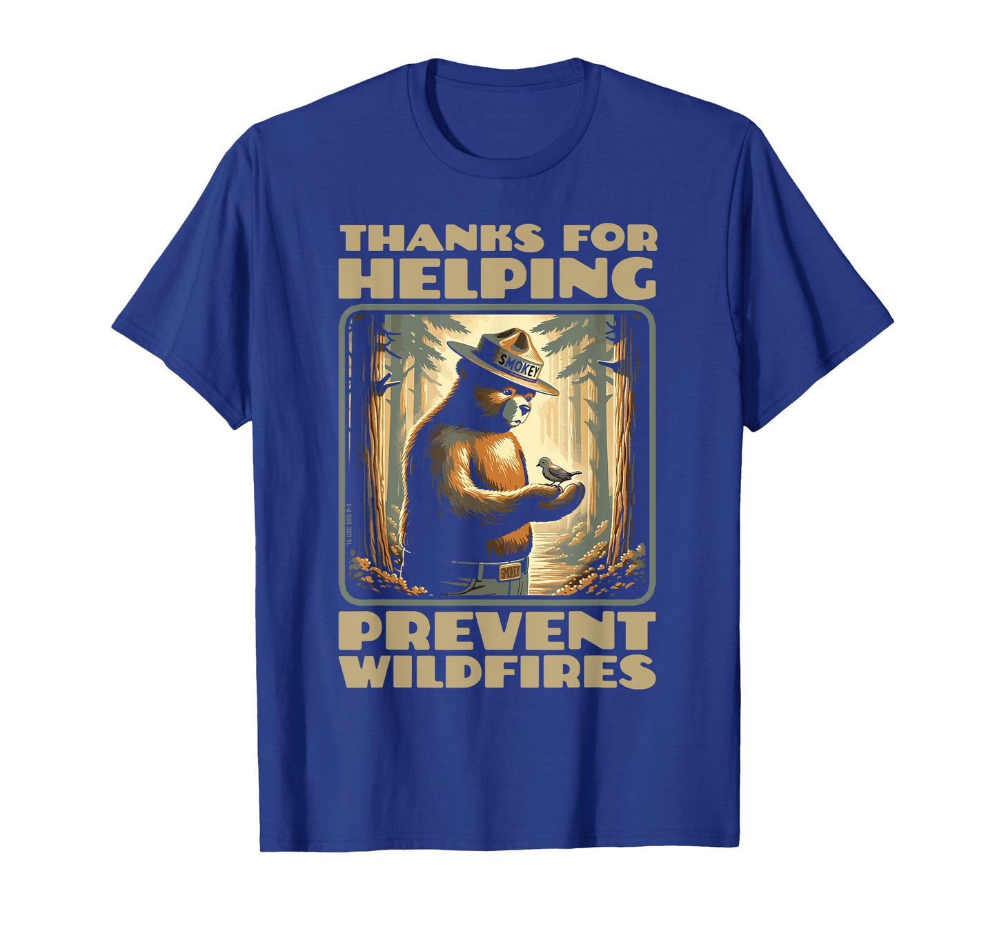 Smokey Bear & Baby Bird Forest Friend - Thanks For Helping T-Shirt
