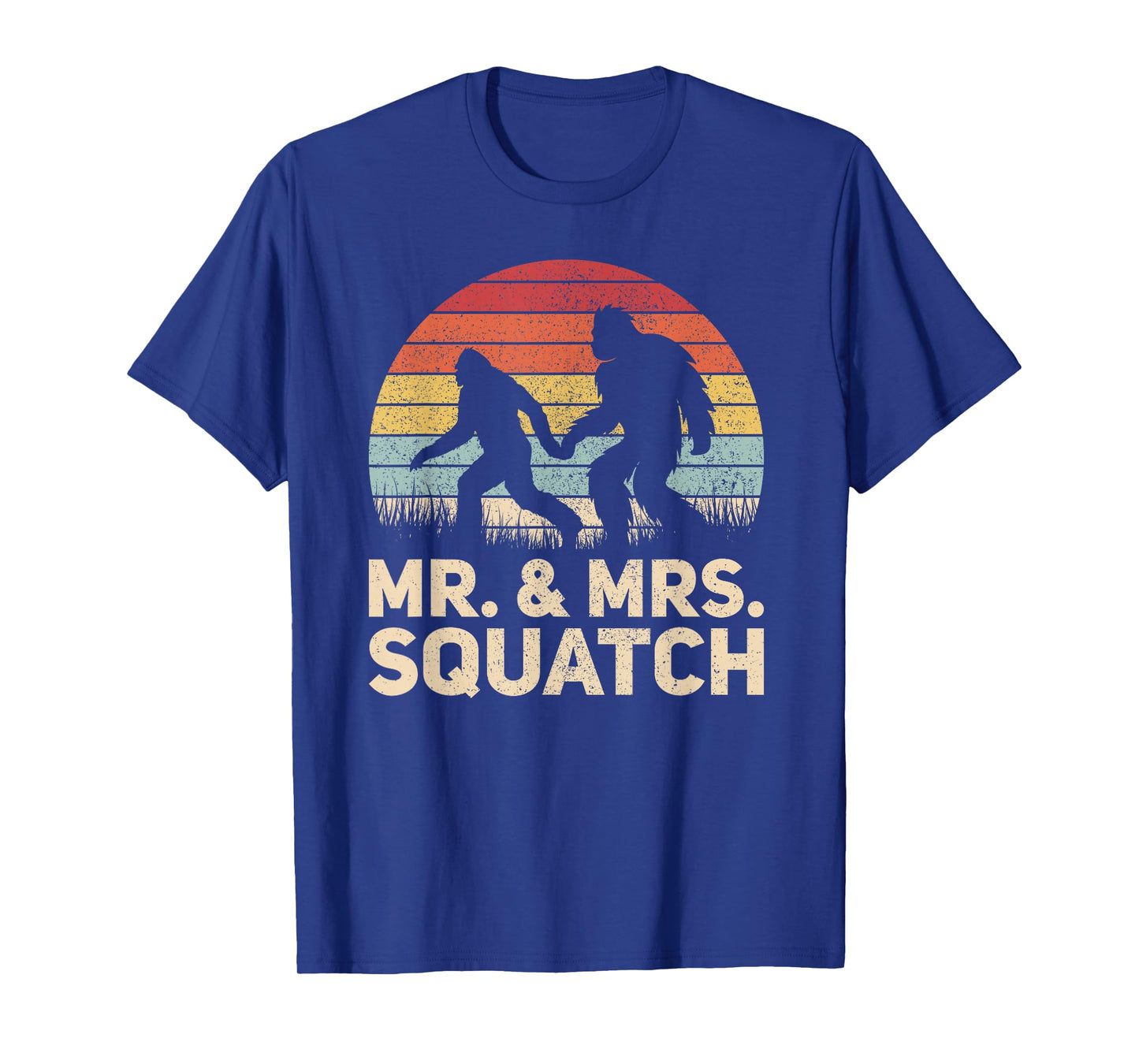 Matching Mr & Mrs Outfit Husband Wife Funny Wedding Bigfoot T-Shirt
