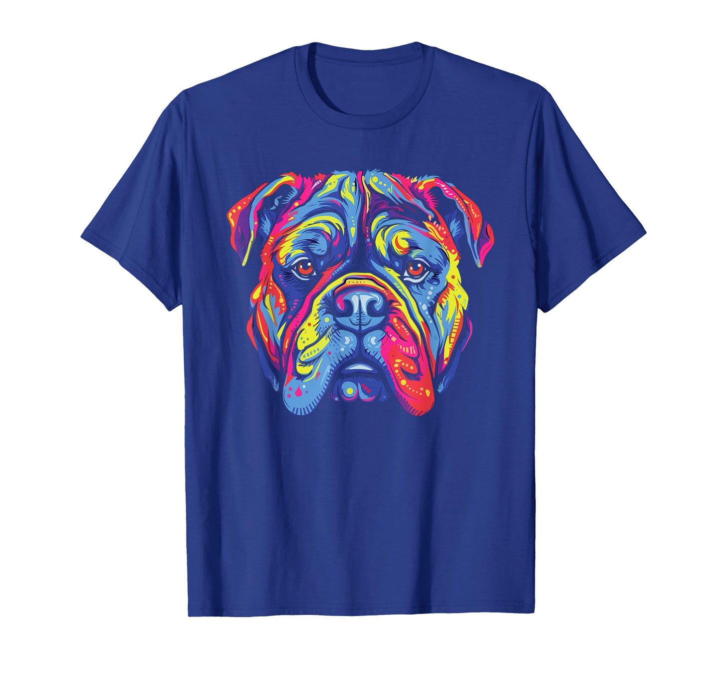 Watercolor Colorful Alapaha Blue Blood Bulldog Dog T-Shirt