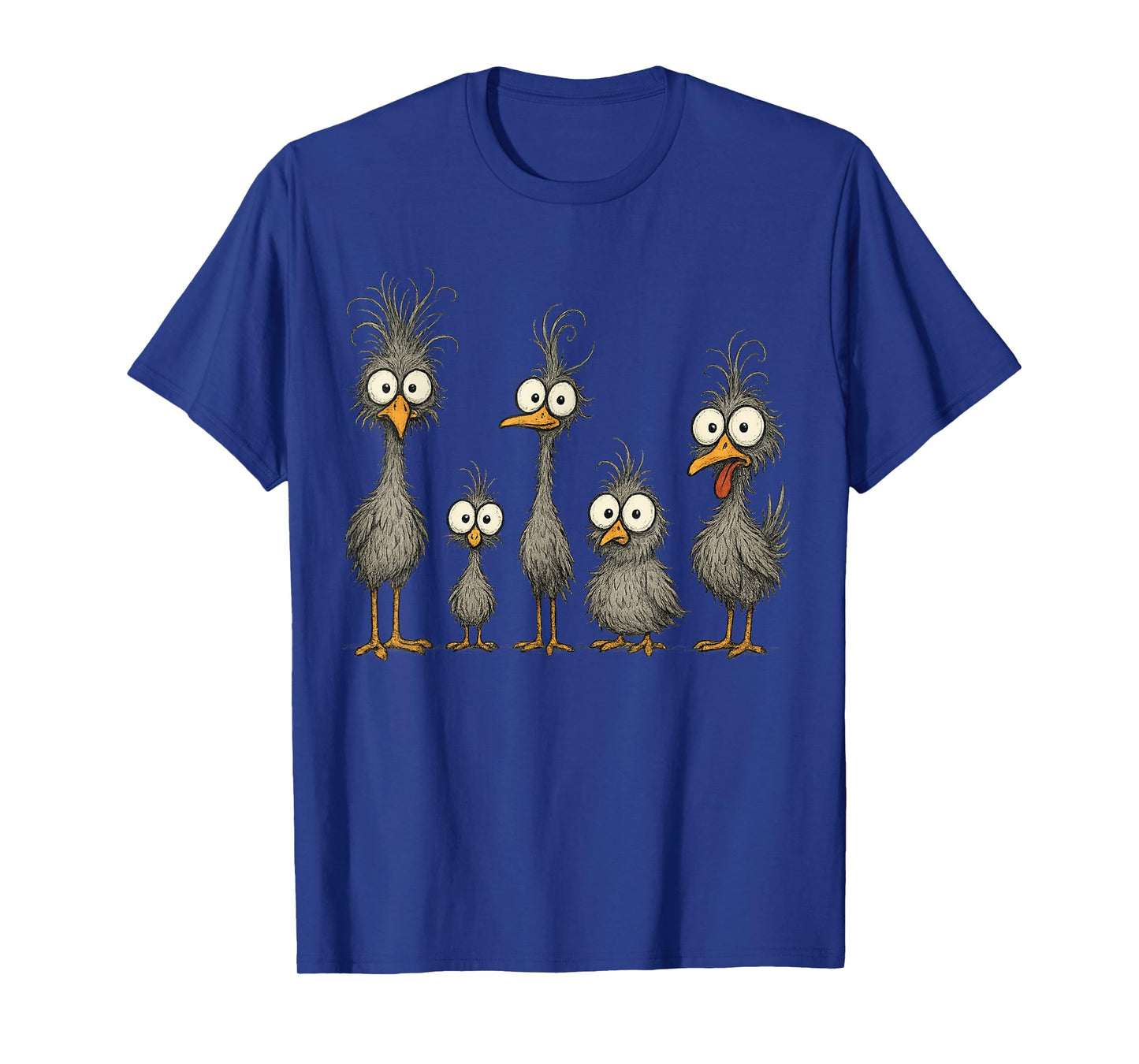 Funny Crazy Chicken Family Cartoon Cute Colorful Chicken Art T-Shirt