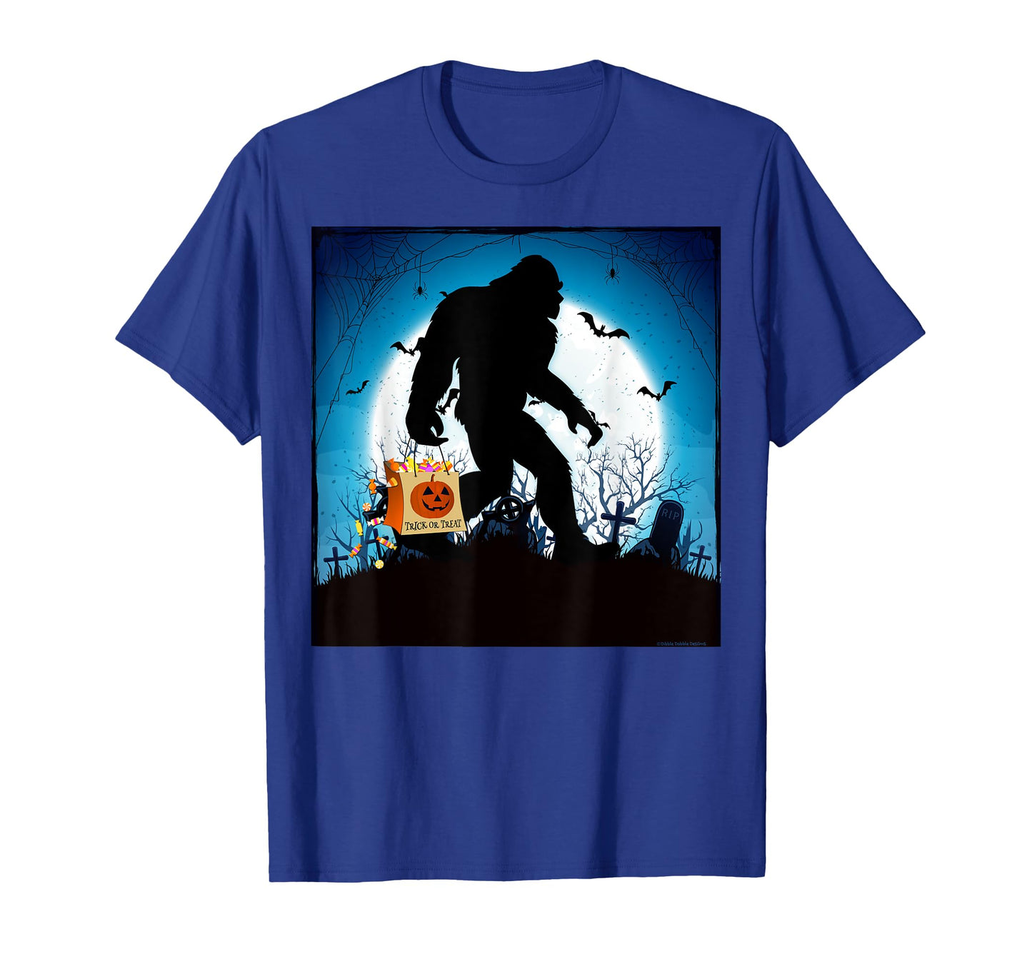 Spooky Halloween Bigfoot Trick or Treating Full Moon Bigfoot T-Shirt