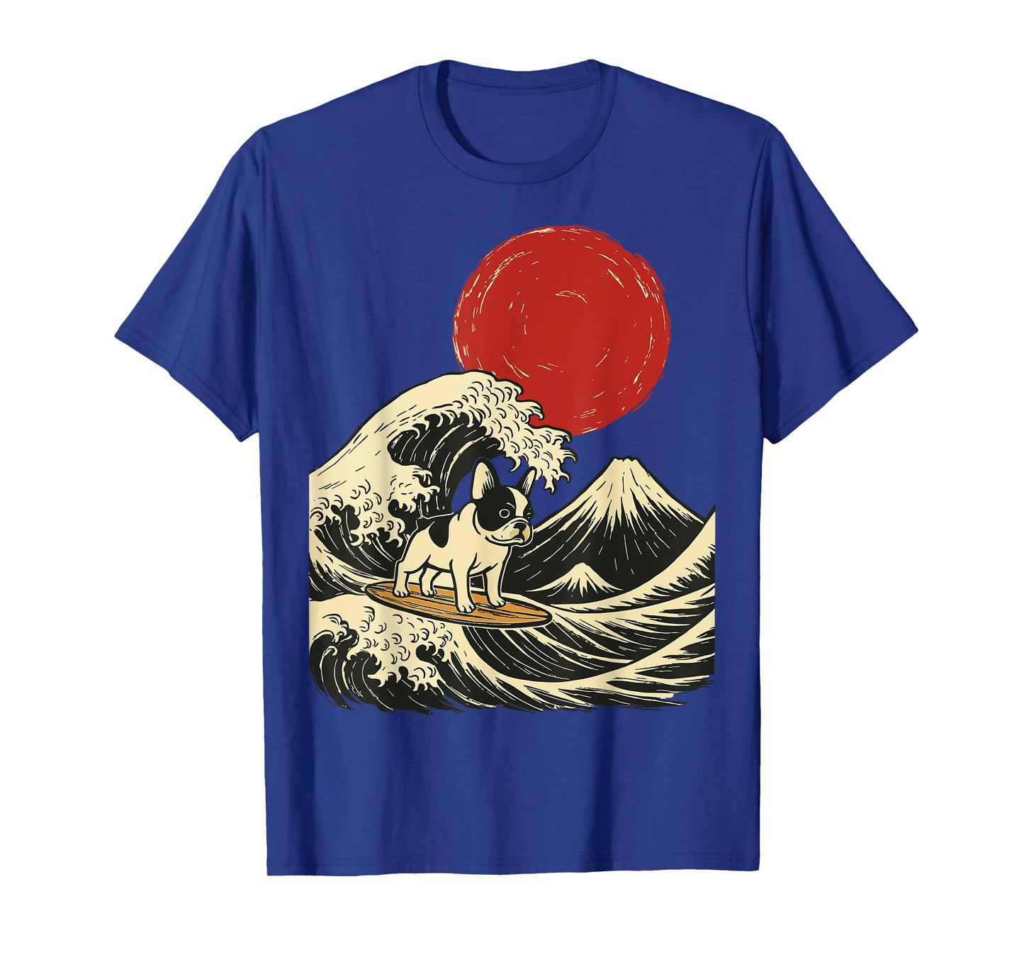 French Bulldog Surfing Japanese T-Shirt