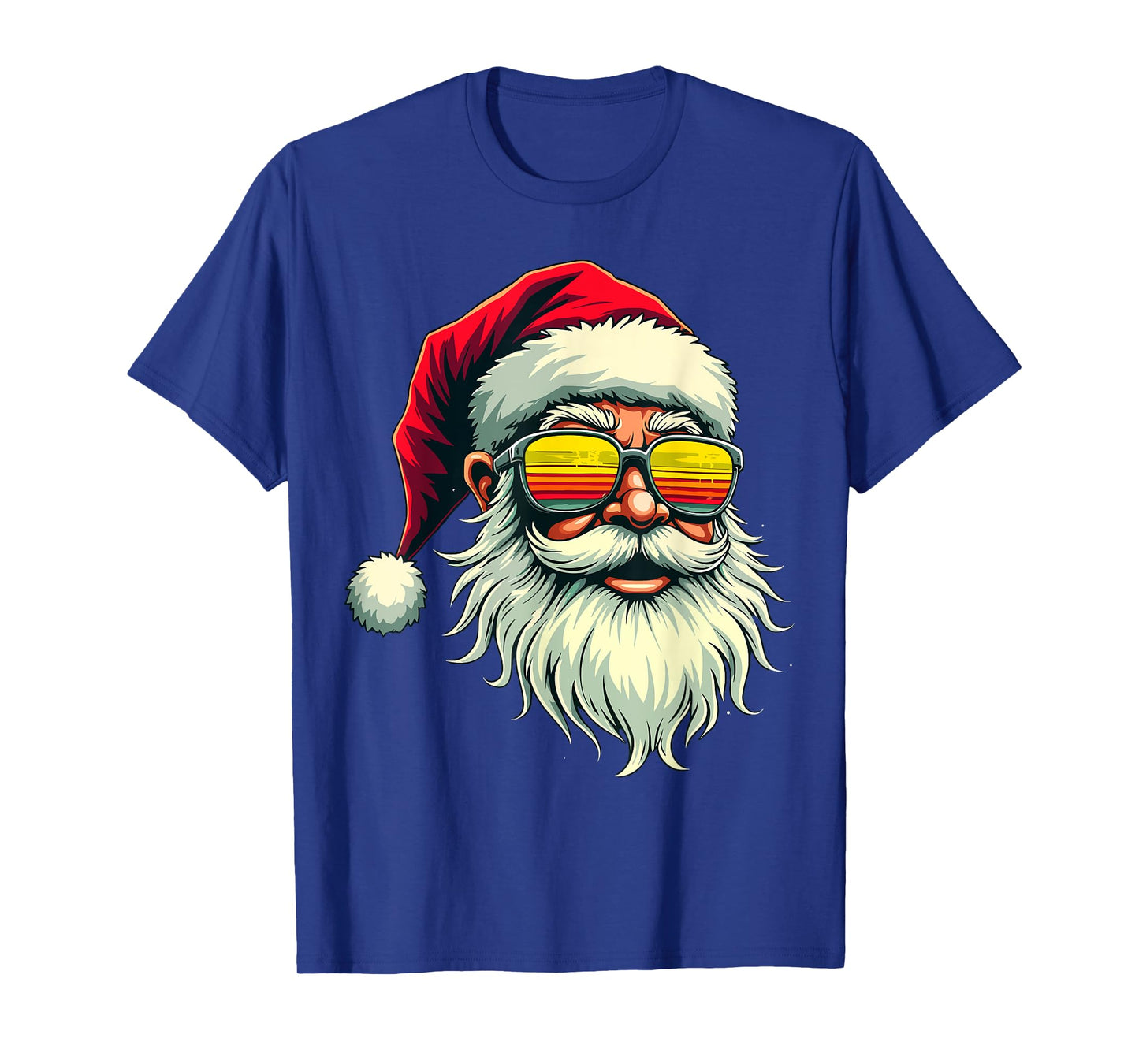 Santa Face Retro Sunglasses Christmas Xmas Men Women Kids T-Shirt
