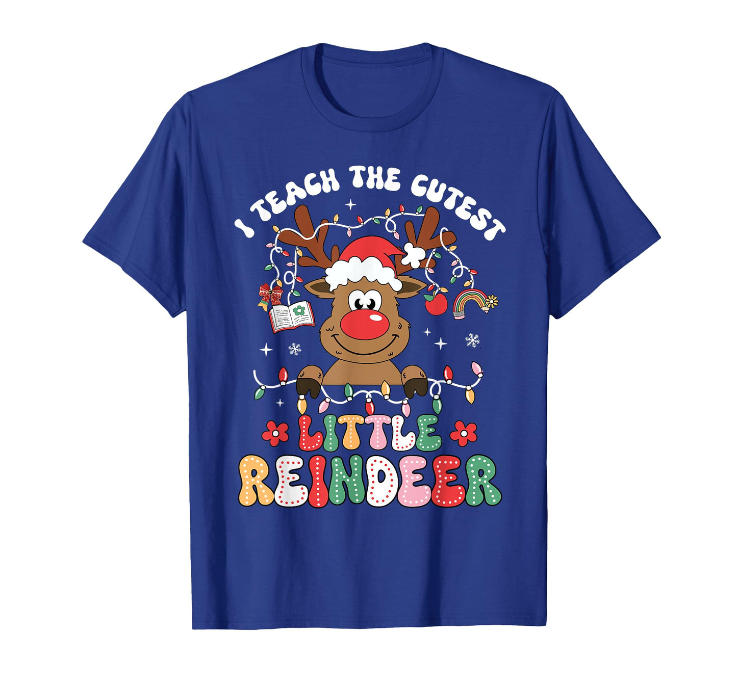 Christmas Teacher I Teach The Cutest Little Reindeer Kid Boy T-Shirt