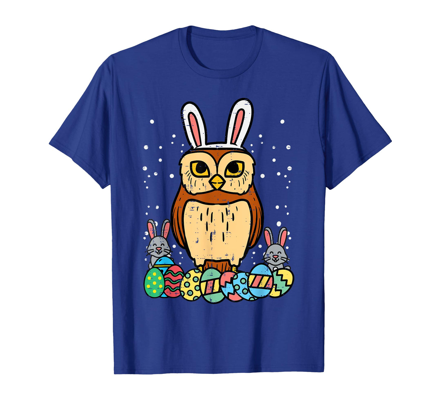 Easter Owl Eggs Bunnies Cute Animal Bird Men Women Kids T-Shirt