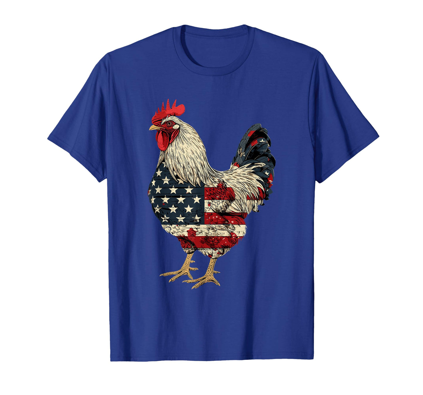 Chicken Farm Patriotic Farmer 4th Of July USA American Flag T-Shirt for Women Men