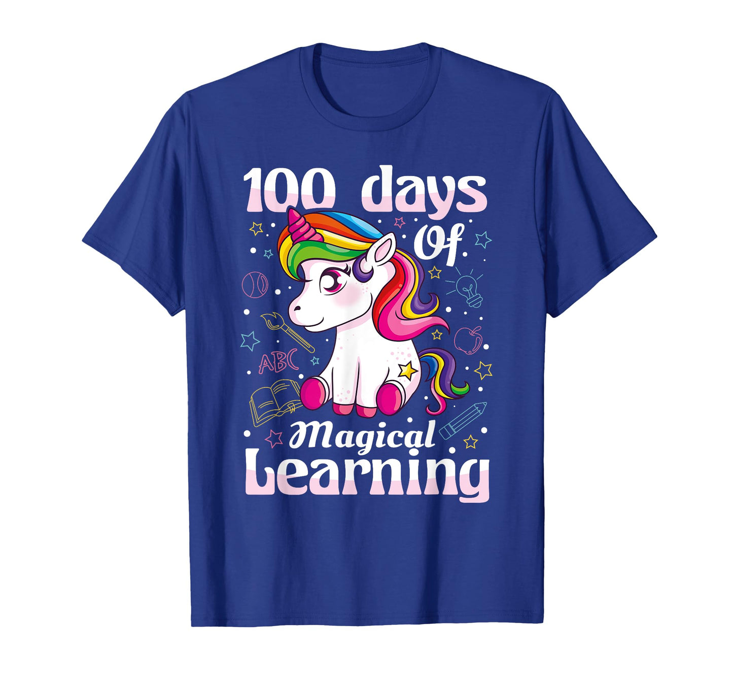 100th Day of School Unicorn Girls 100 Days of School T-Shirt