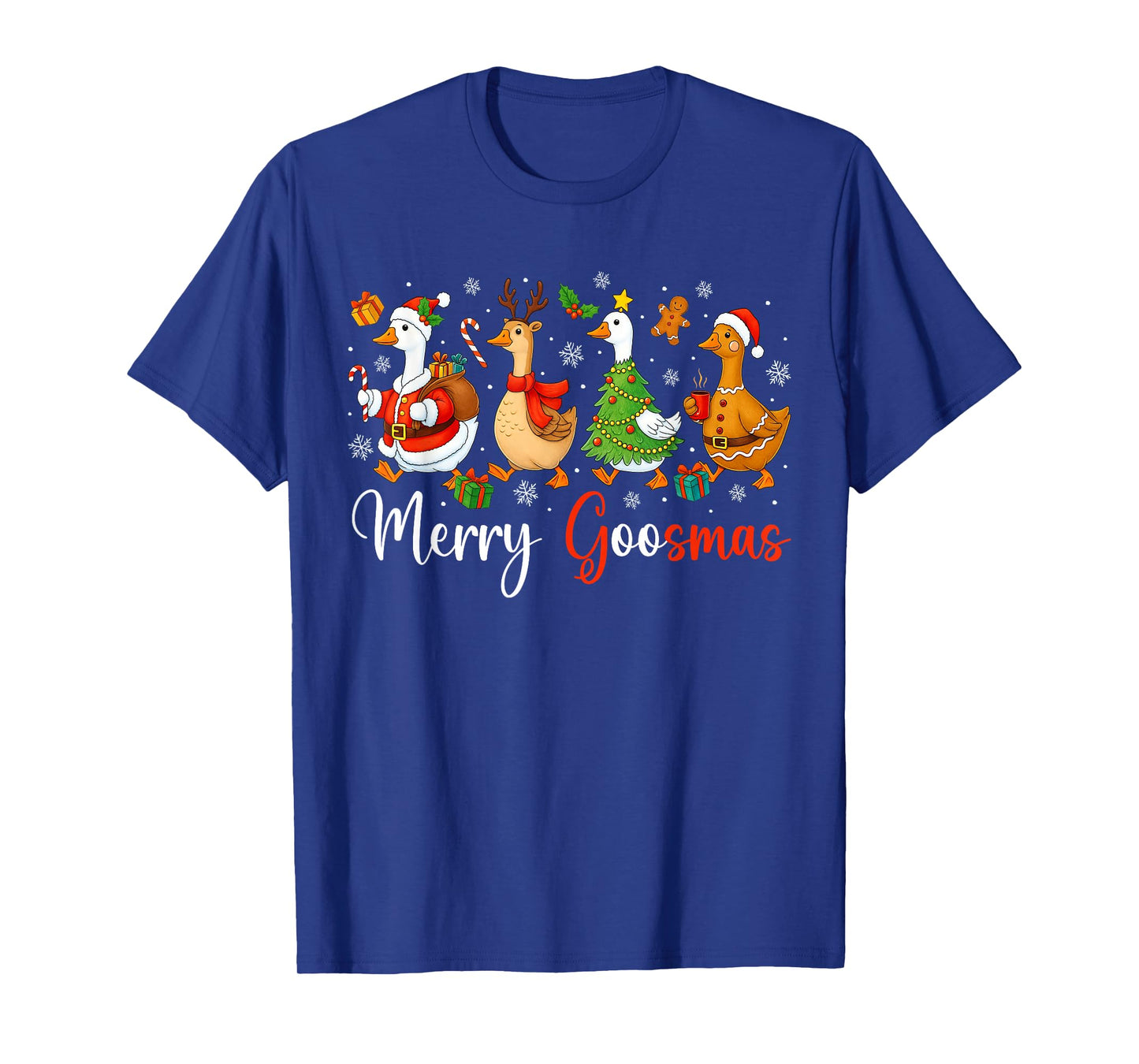 Christmas Silly Goose Funny Merry Goosemas Xmas Tree Kids T-Shirt