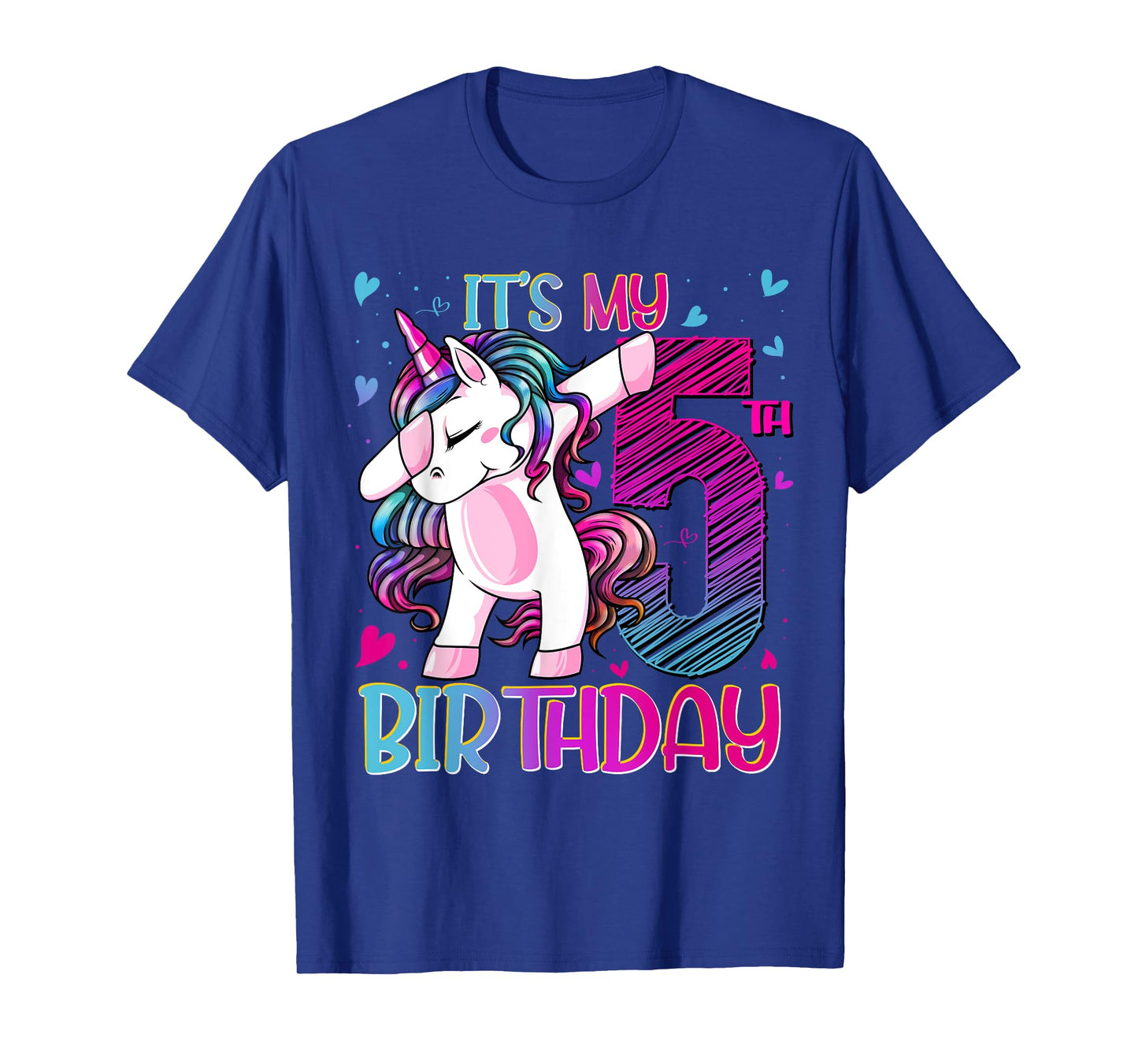 5 Year Old Unicorn Dabbing 5th Birthday Girl Unicorn Party T-Shirt