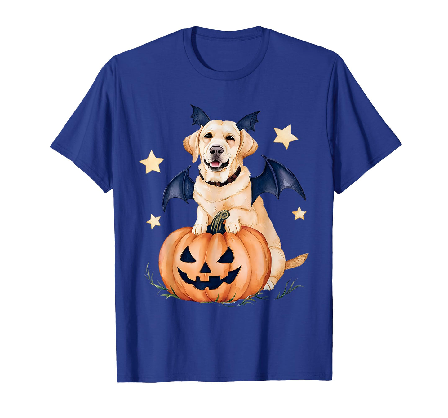 Labrador Pumpkin Witch Golden Labrador Halloween Ghost Dog T-Shirt